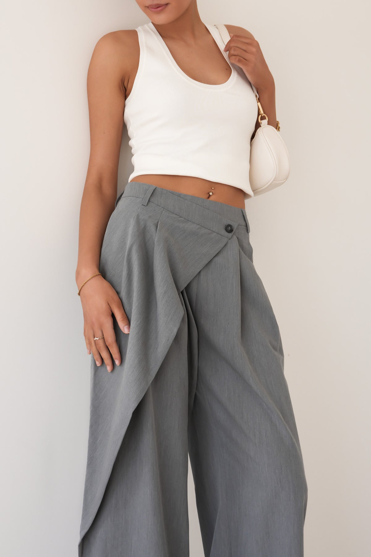 Bailee Asym Pant Grey