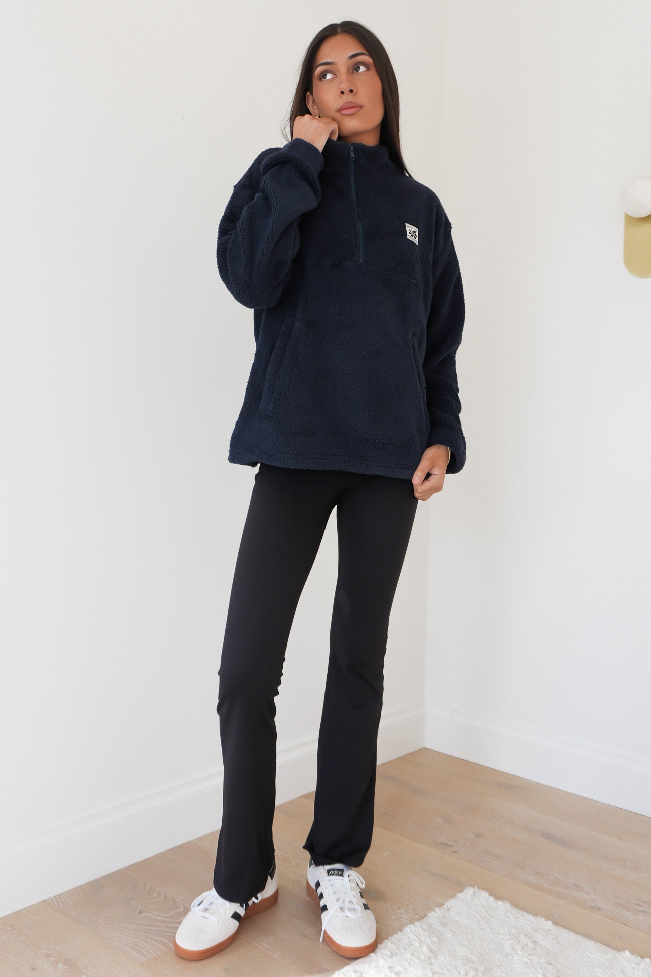 Bayside 1/4 Zip Fleece Dark Blue
