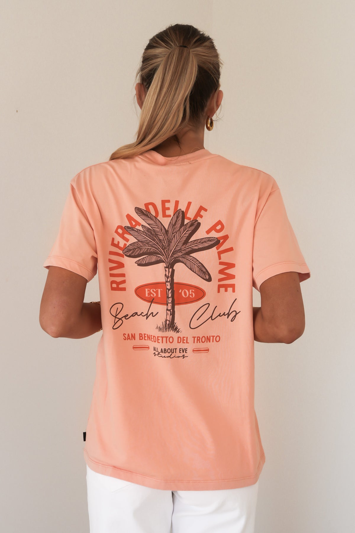 Beach Club Relaxed Tee Peach
