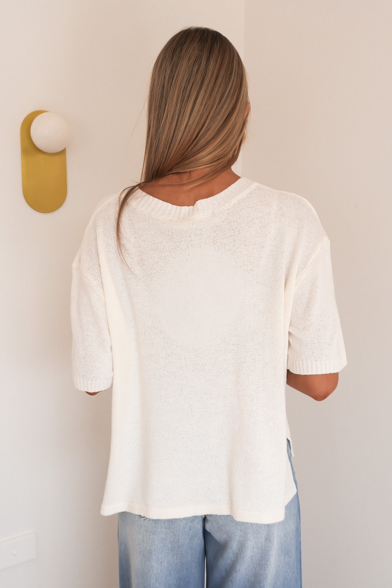 Belinda Knit Top White