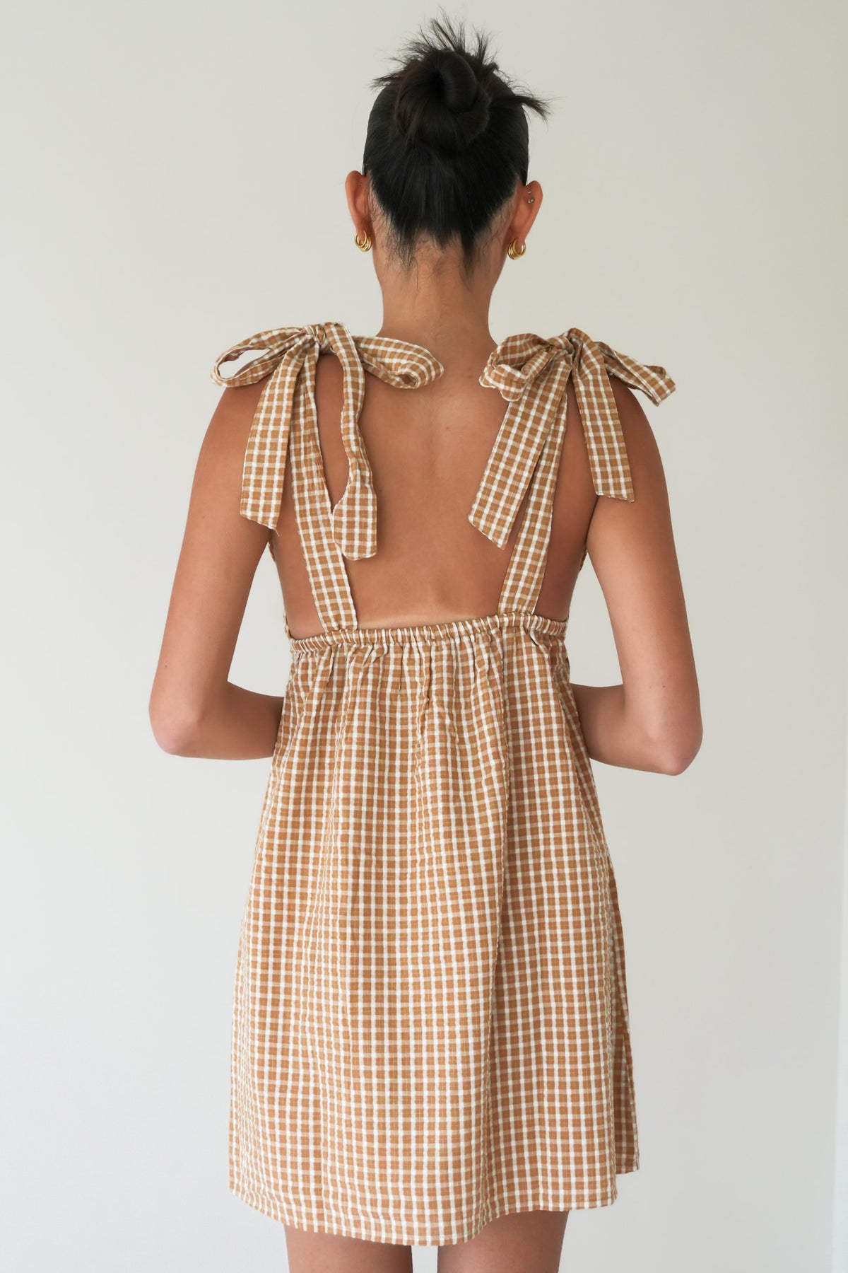 Bella Babydoll Dress Tan