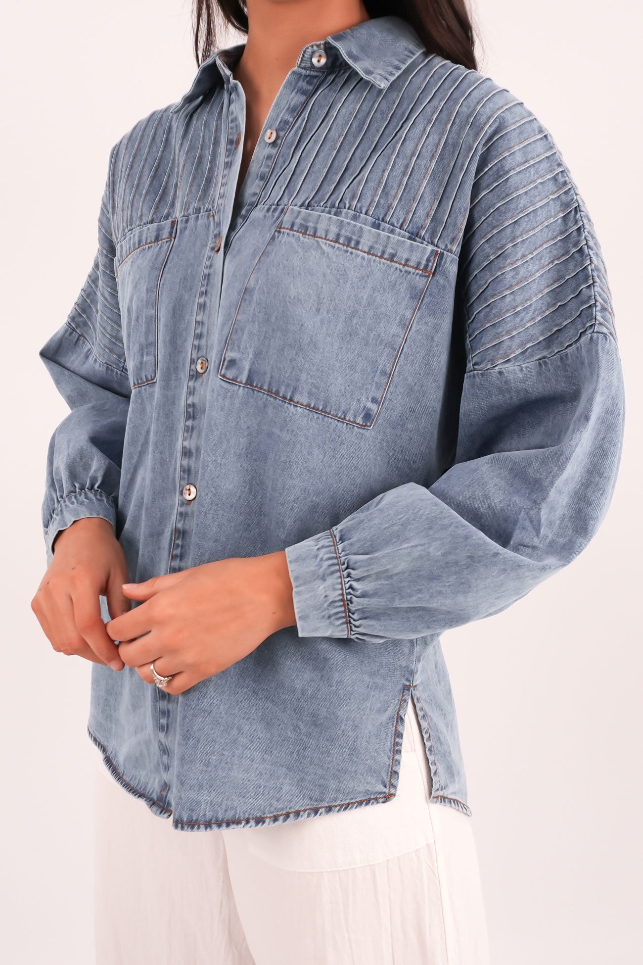 Belle Denim Shirt Blue