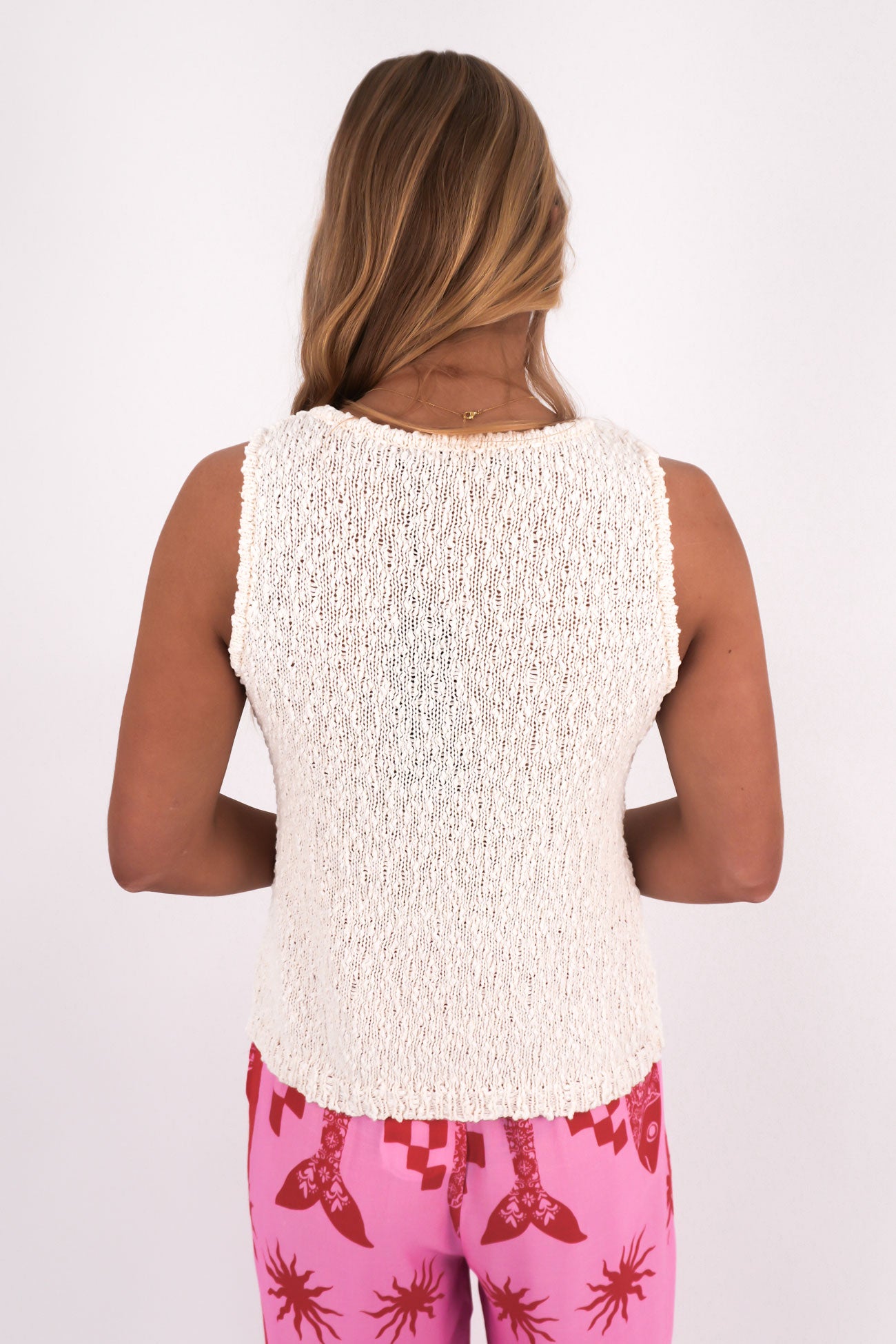 Belle Knit Vest White