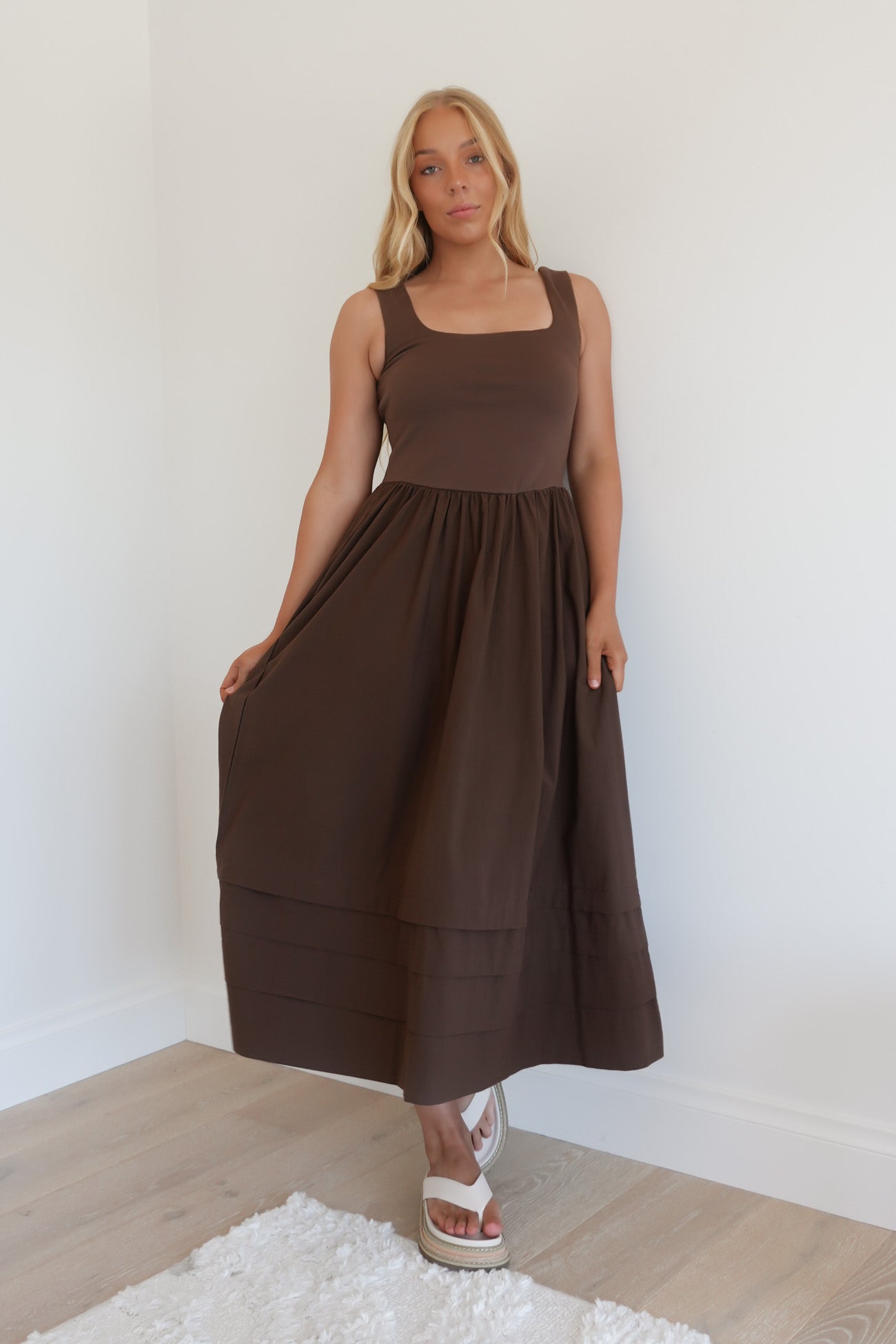 Benny Midi Dress Chocolate