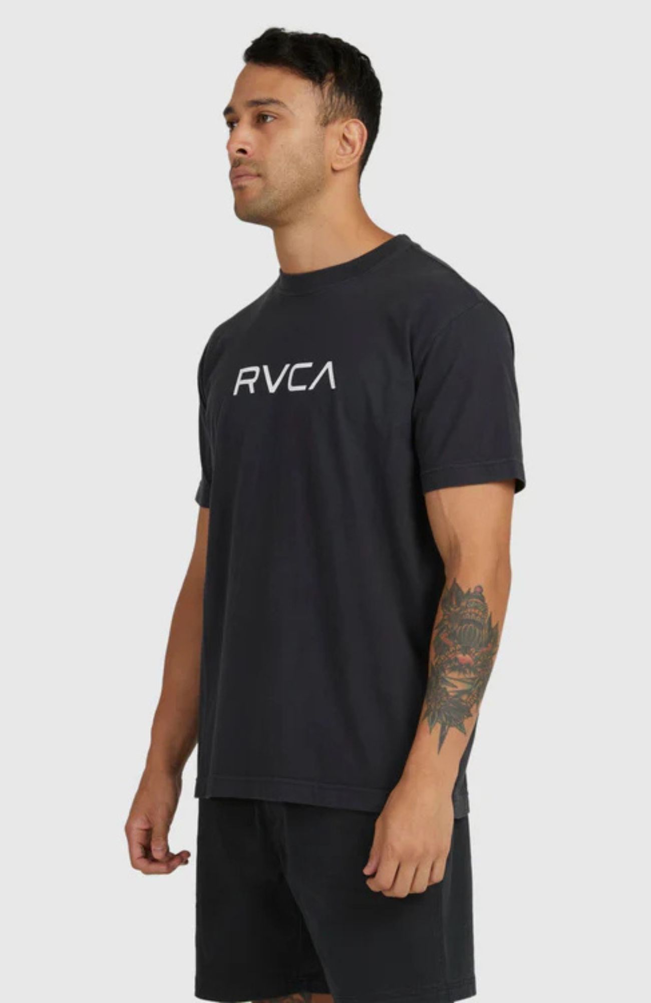 Big RVCA Washed Short Sleeve Tee RVCA Black