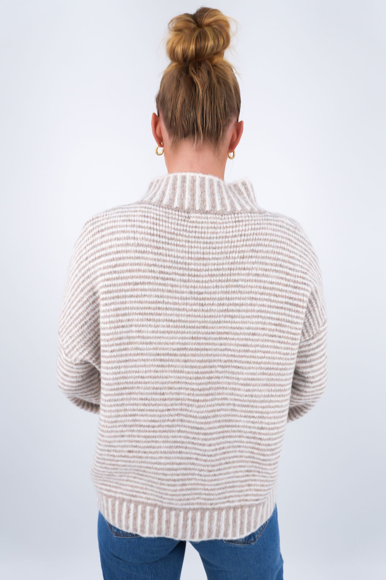 Billie Knit Jumper Latte Stripe