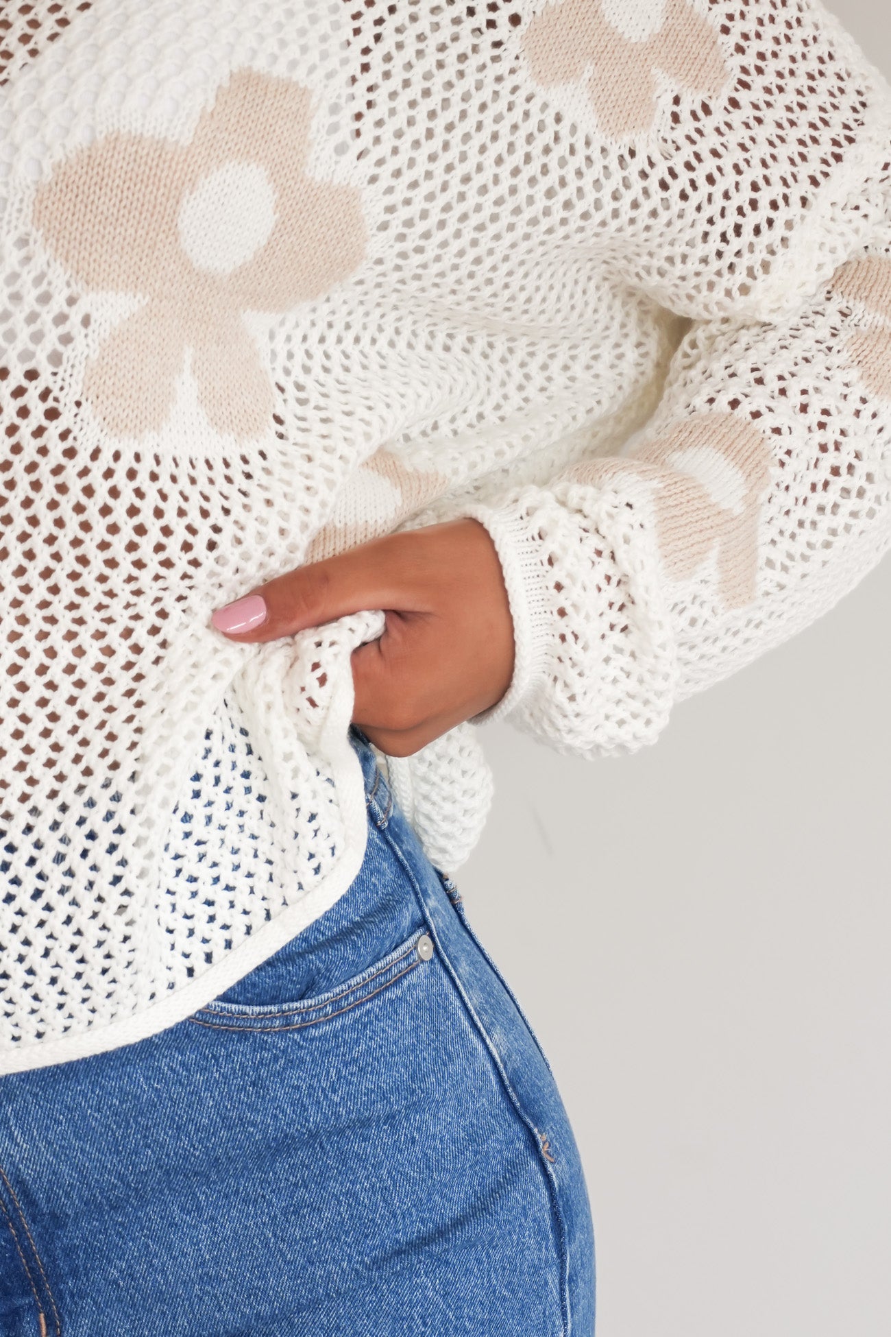 Billy Crochet Top White Flower
