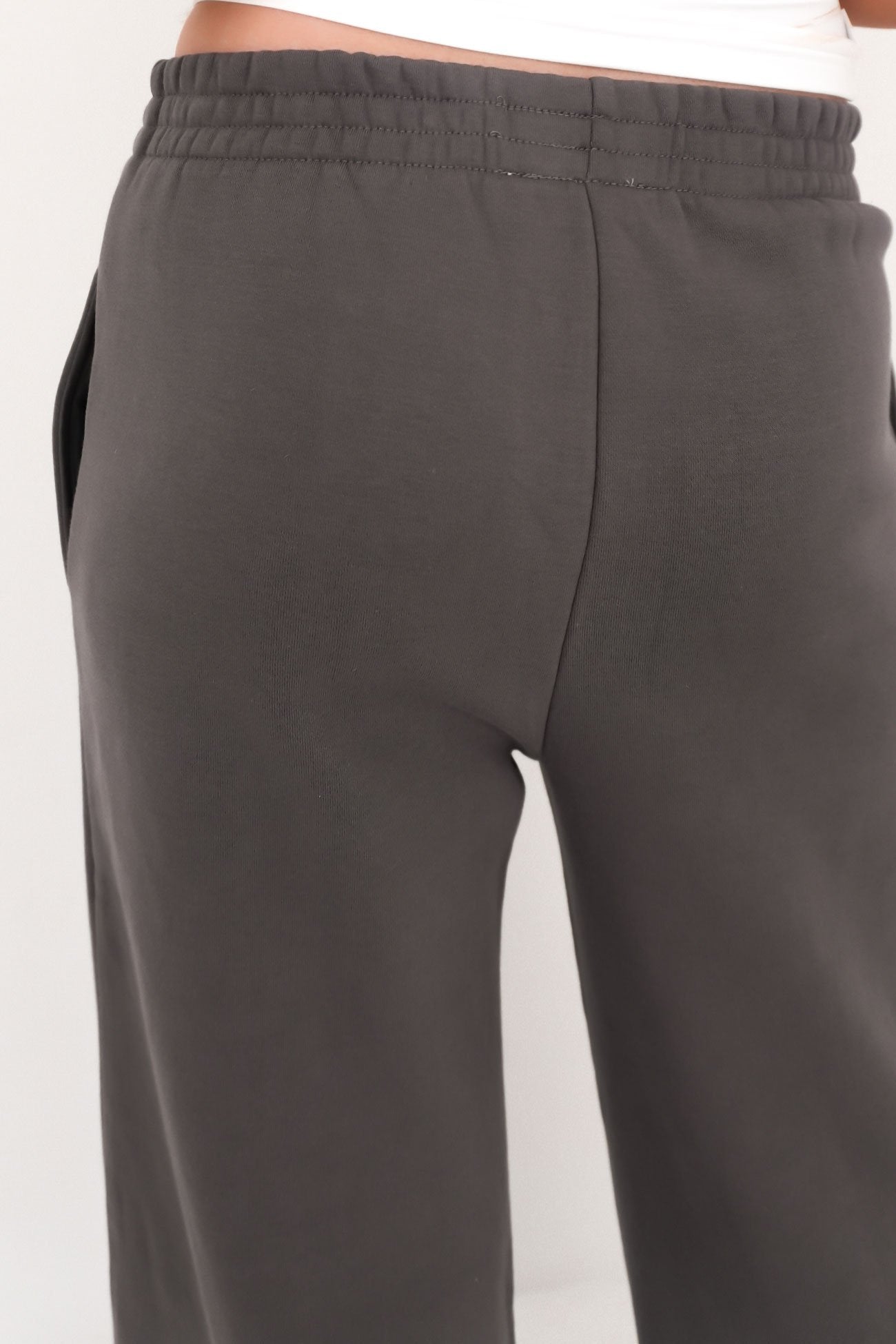 Blair Wide Track Pant Charcoal