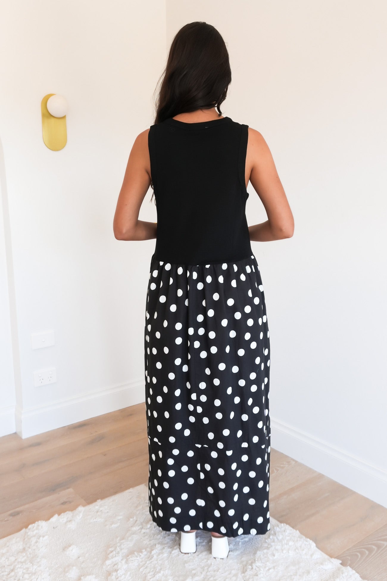 Bohdi Maxi Dress Black Polka Dot