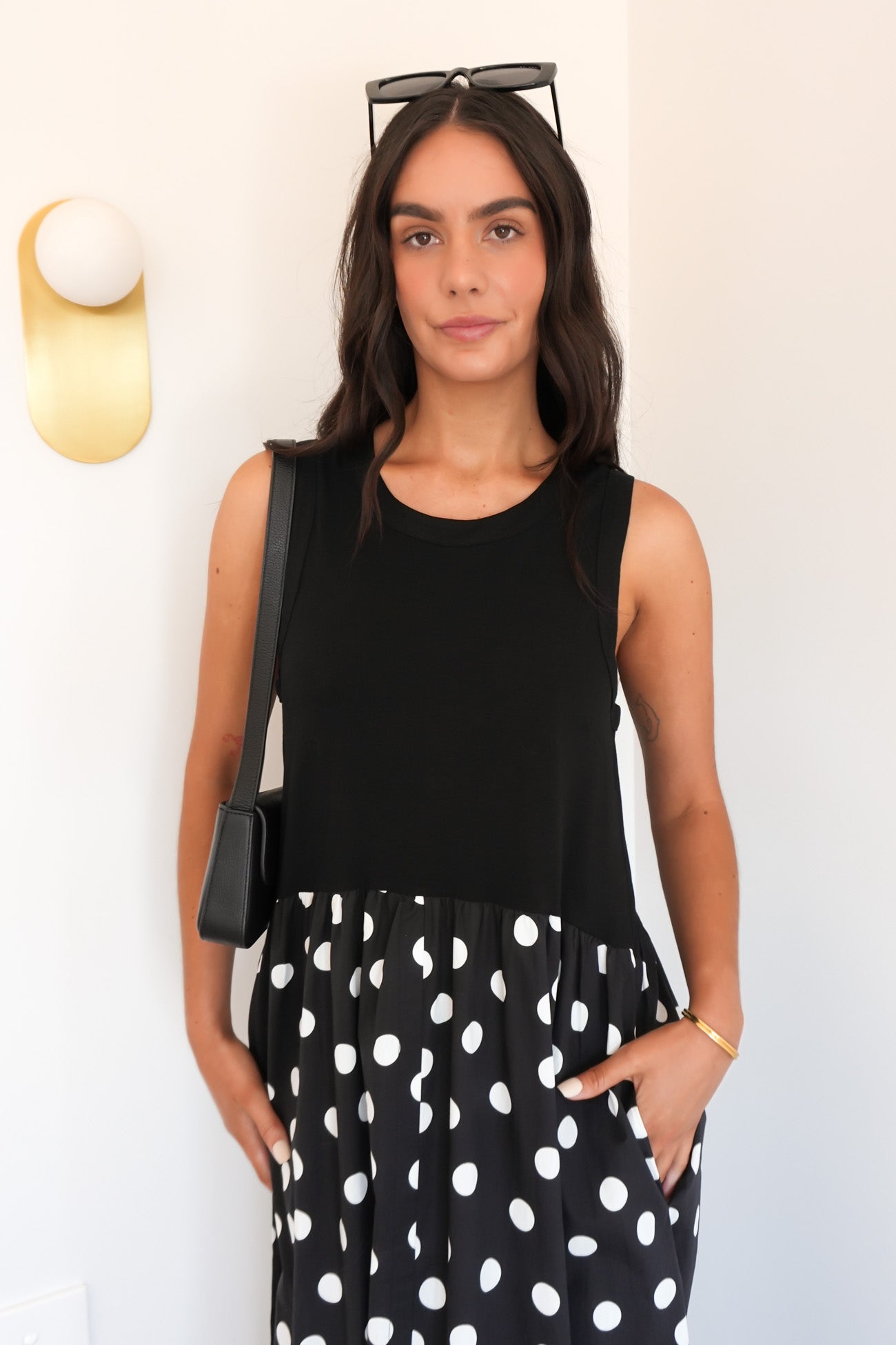 Bohdi Maxi Dress Black Polka Dot