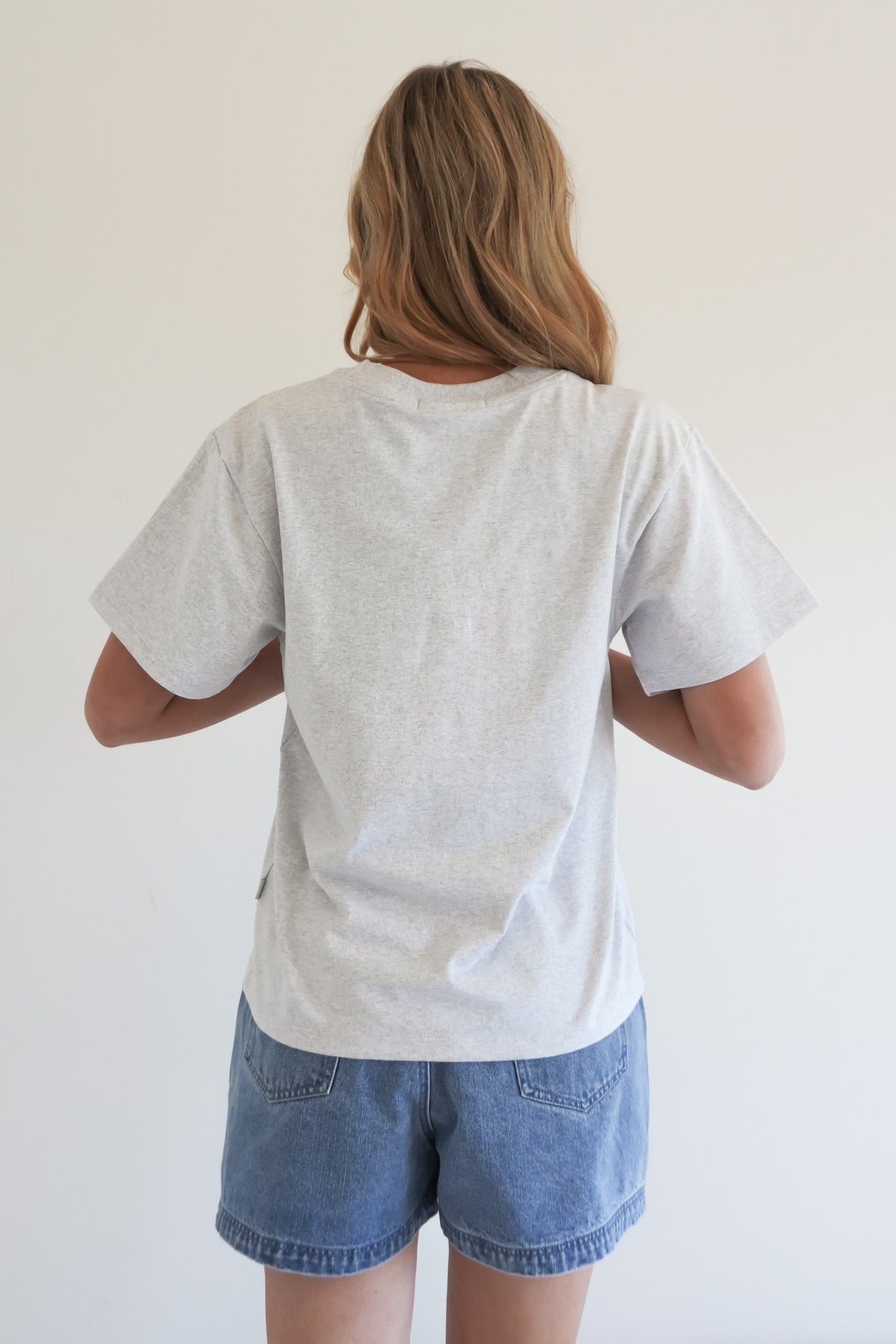 Bondi Box Tee Snow Marle