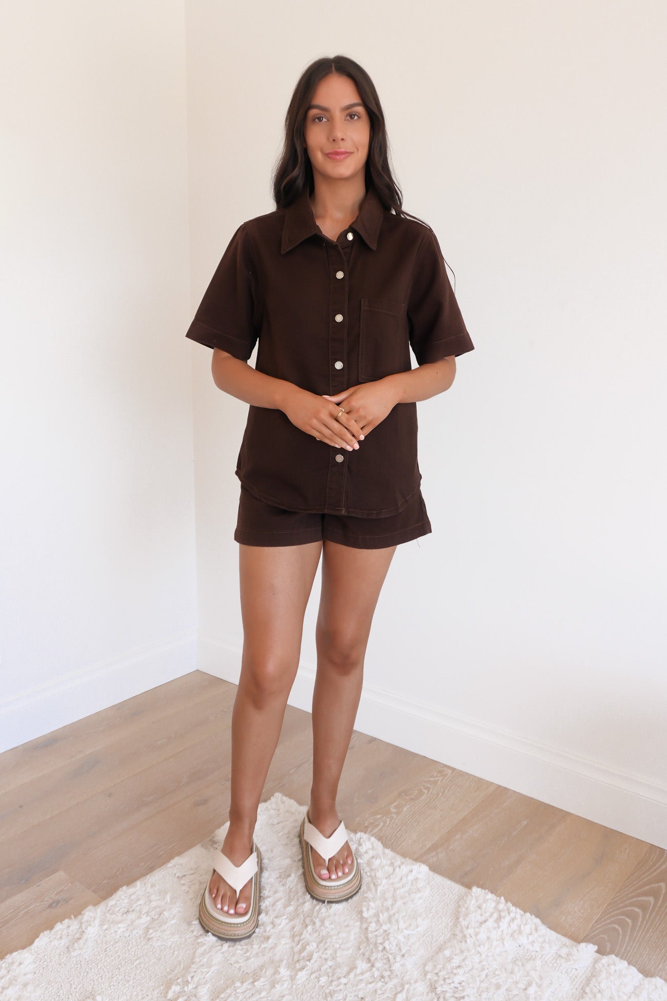 Brandon Denim Shirt Chocolate