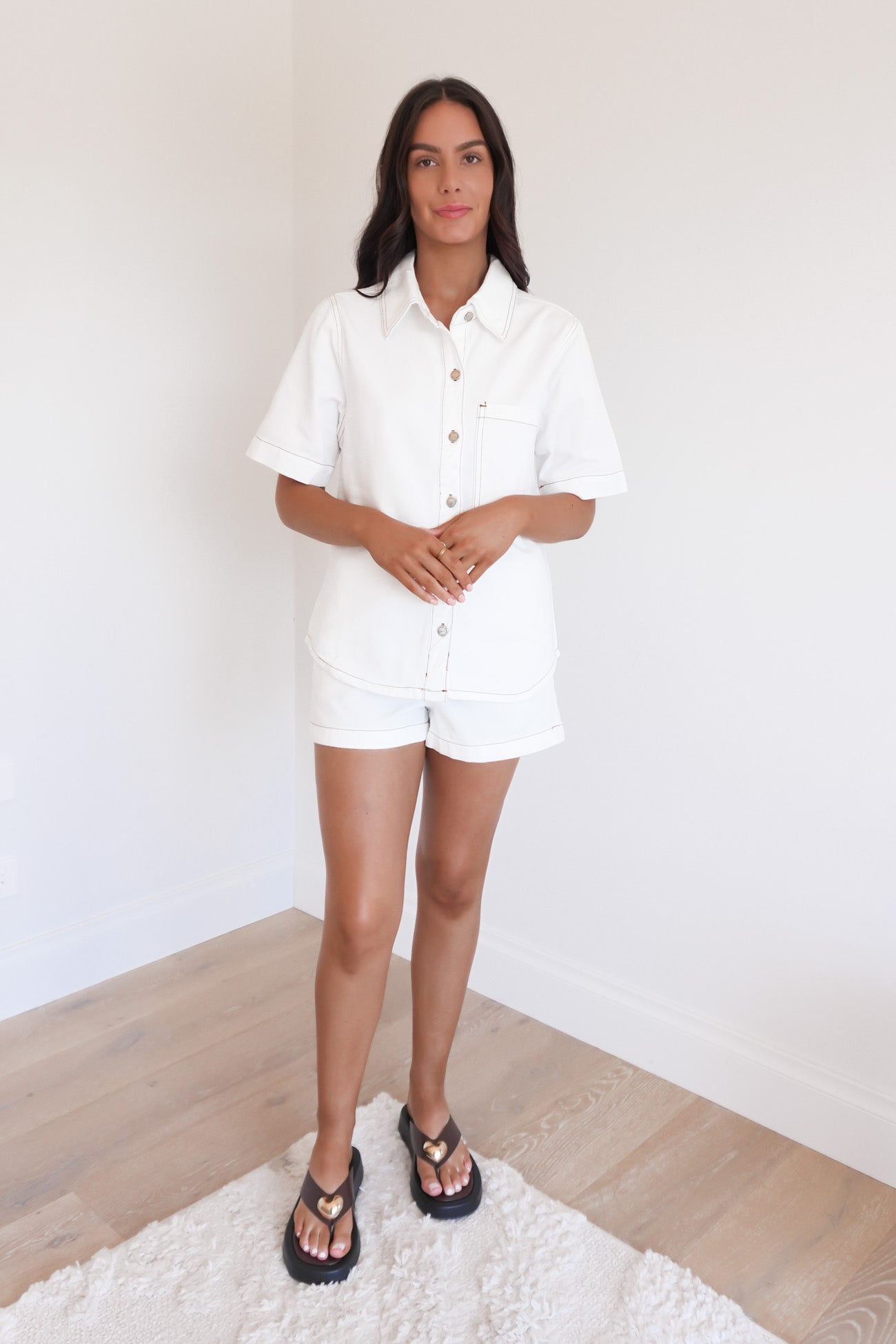 Brandon Denim Shirt White