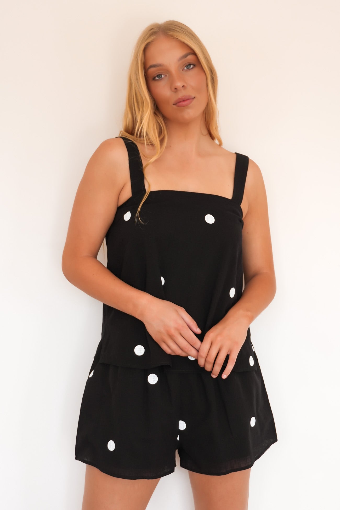 Briella Set Black Polka Dot