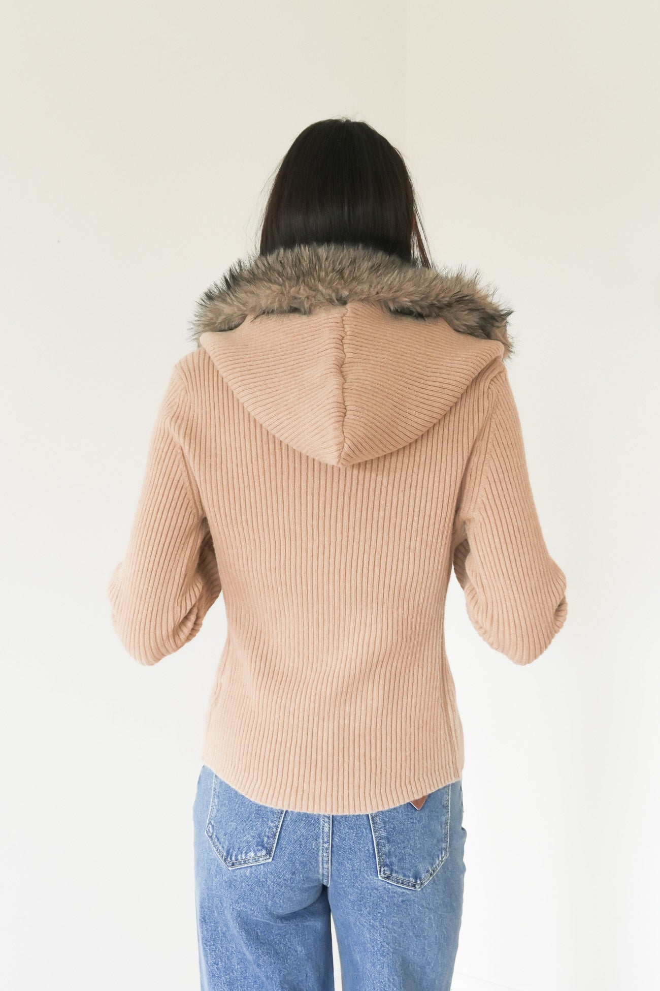 Brissa Knit Zip Jumper Sand
