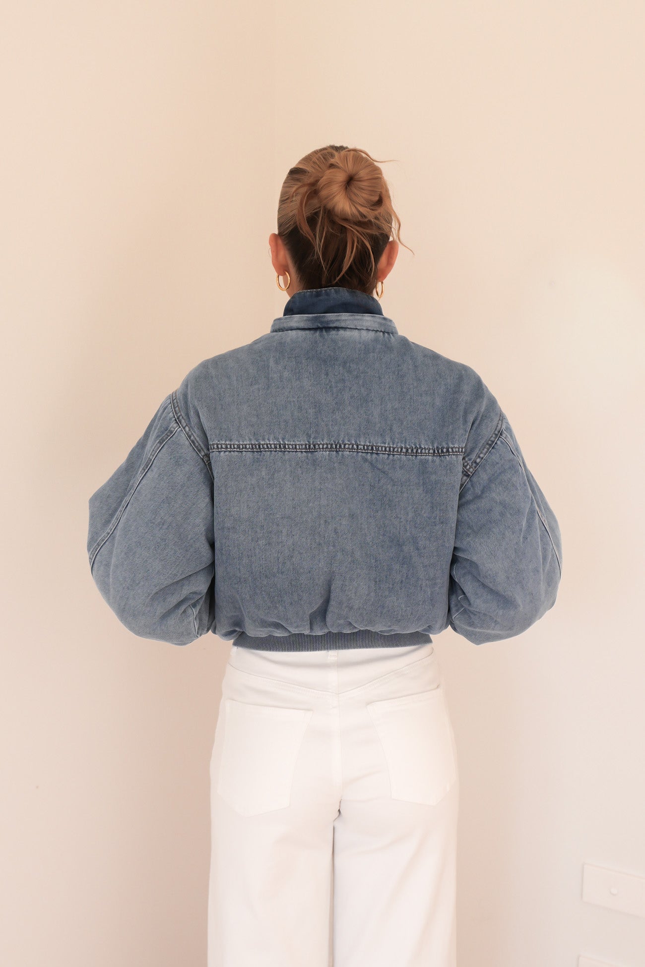 Brixton Denim Bomber Light Blue