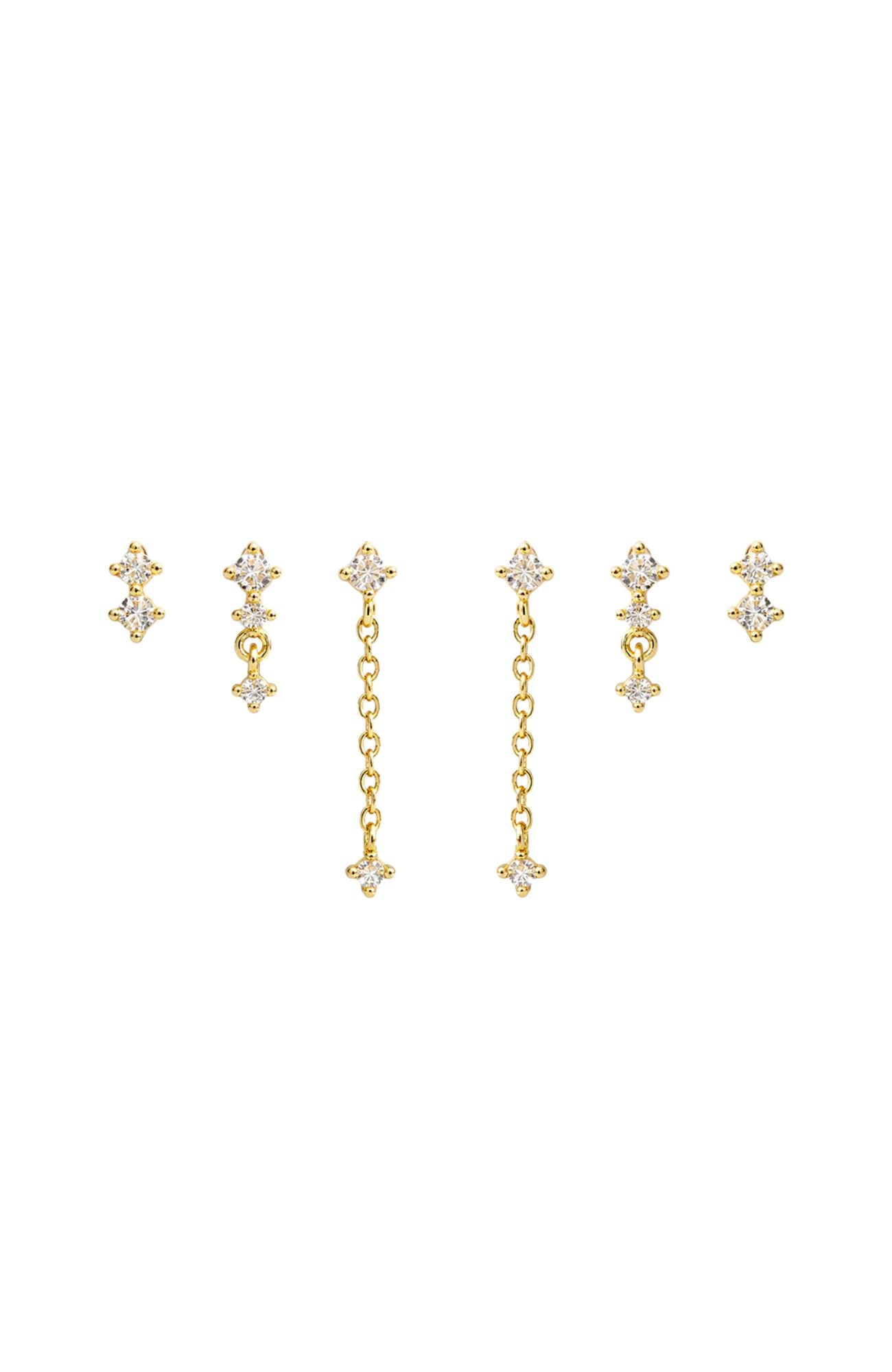 Bronwyn Earrings 3 Pack Gold