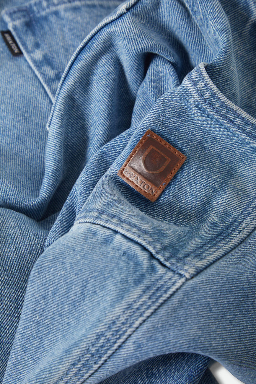 Builders Carpenter Baggy Short Washed Blue Denim