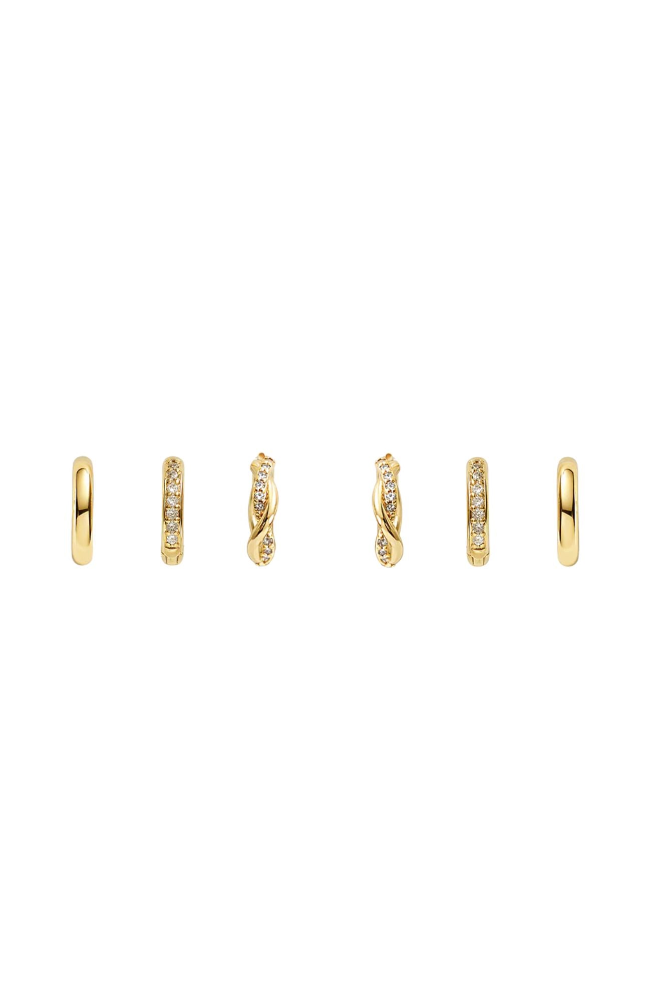 Cailin Earrings 3 Pack Gold