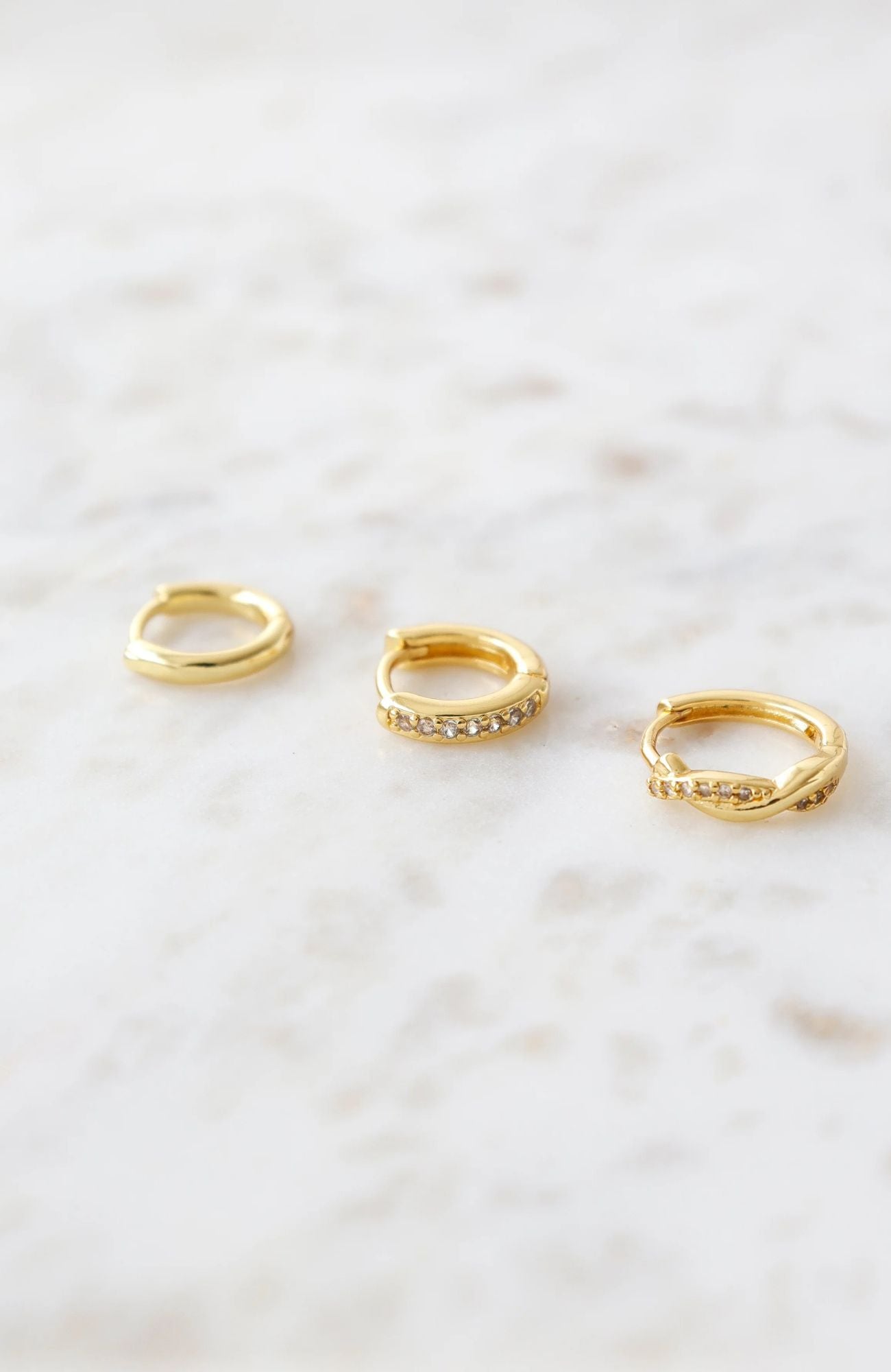 Cailin Earrings 3 Pack Gold