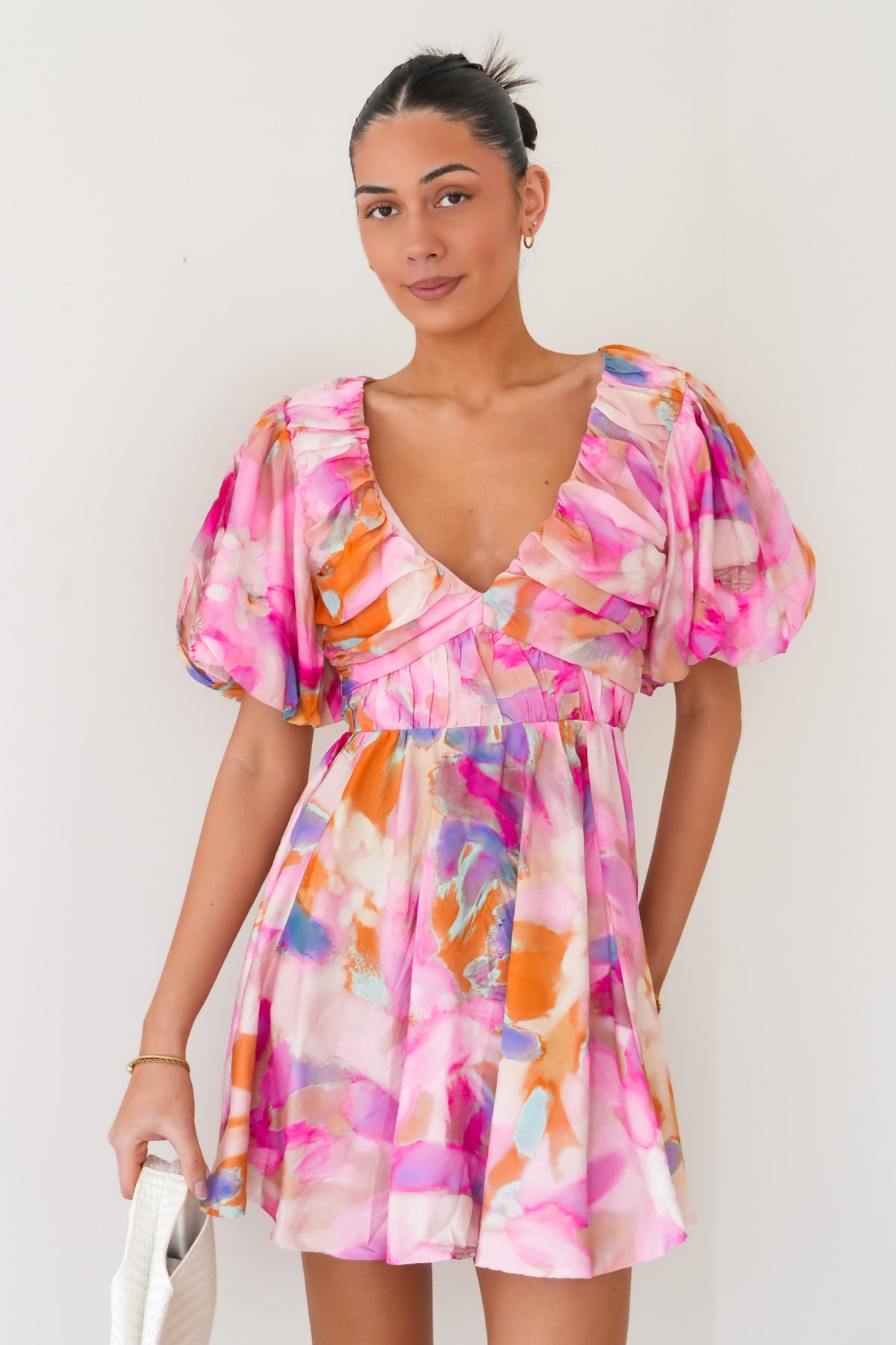 Caley Mini Dress Pink Multi