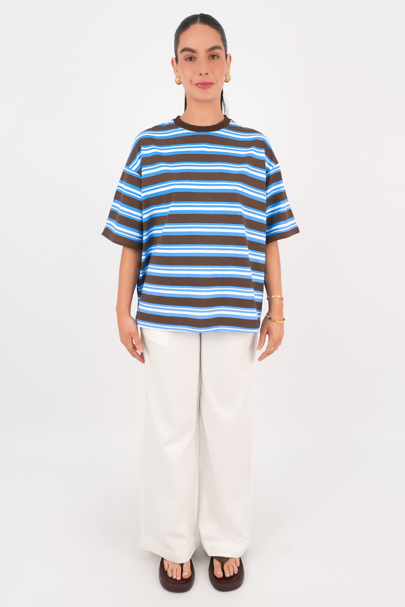Callum Tee Brown Blue