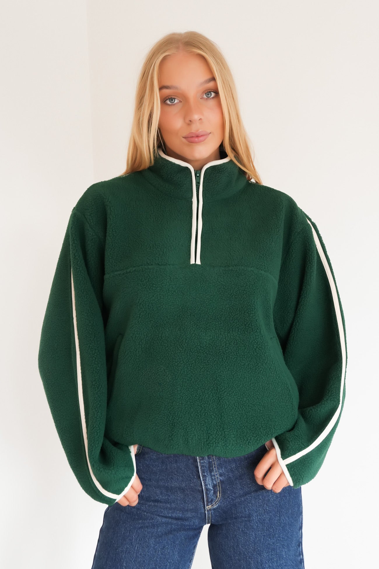 Camp Half Zip Sherpa Pullover Pine