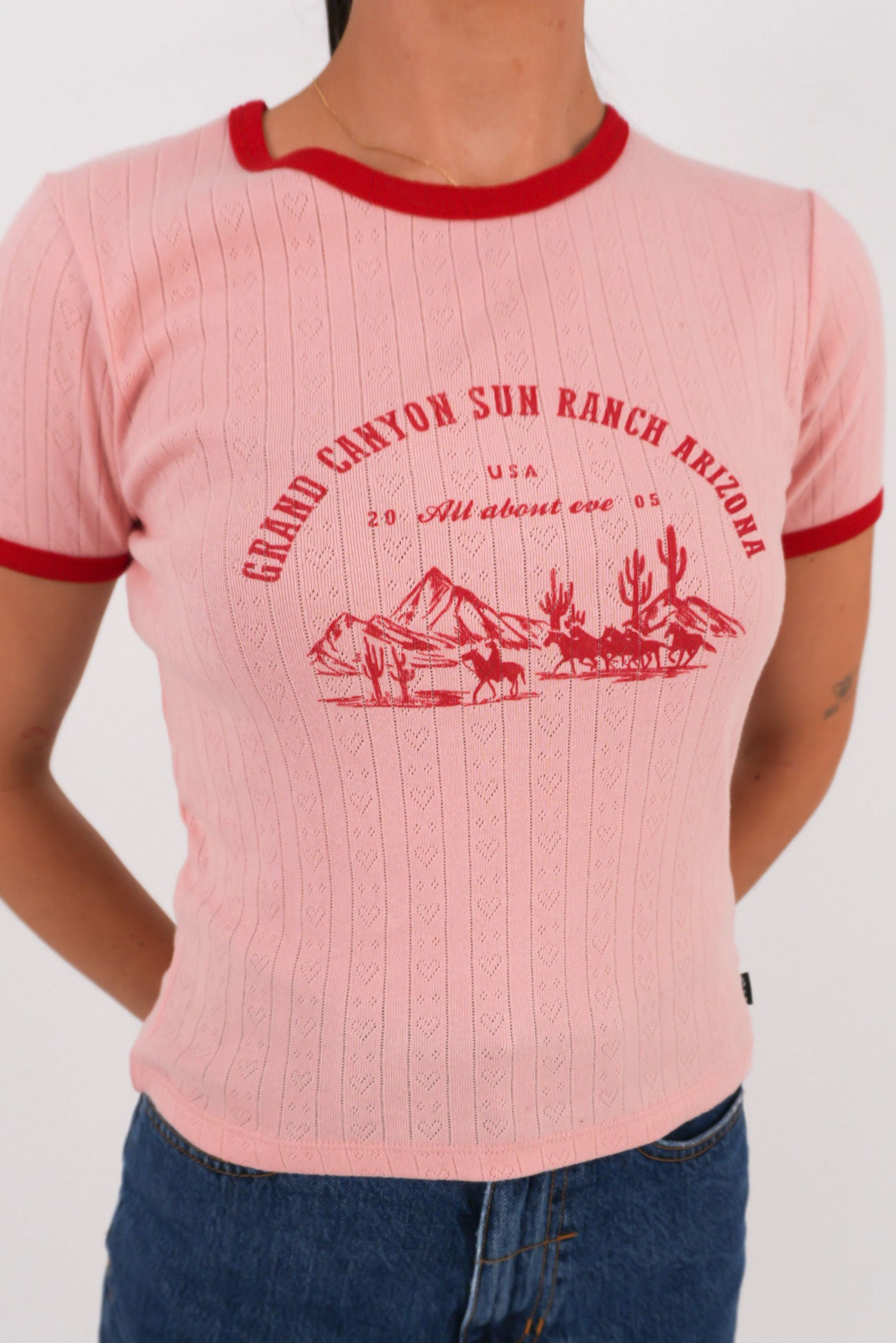 Canyon Sun Baby Tee Light Pink