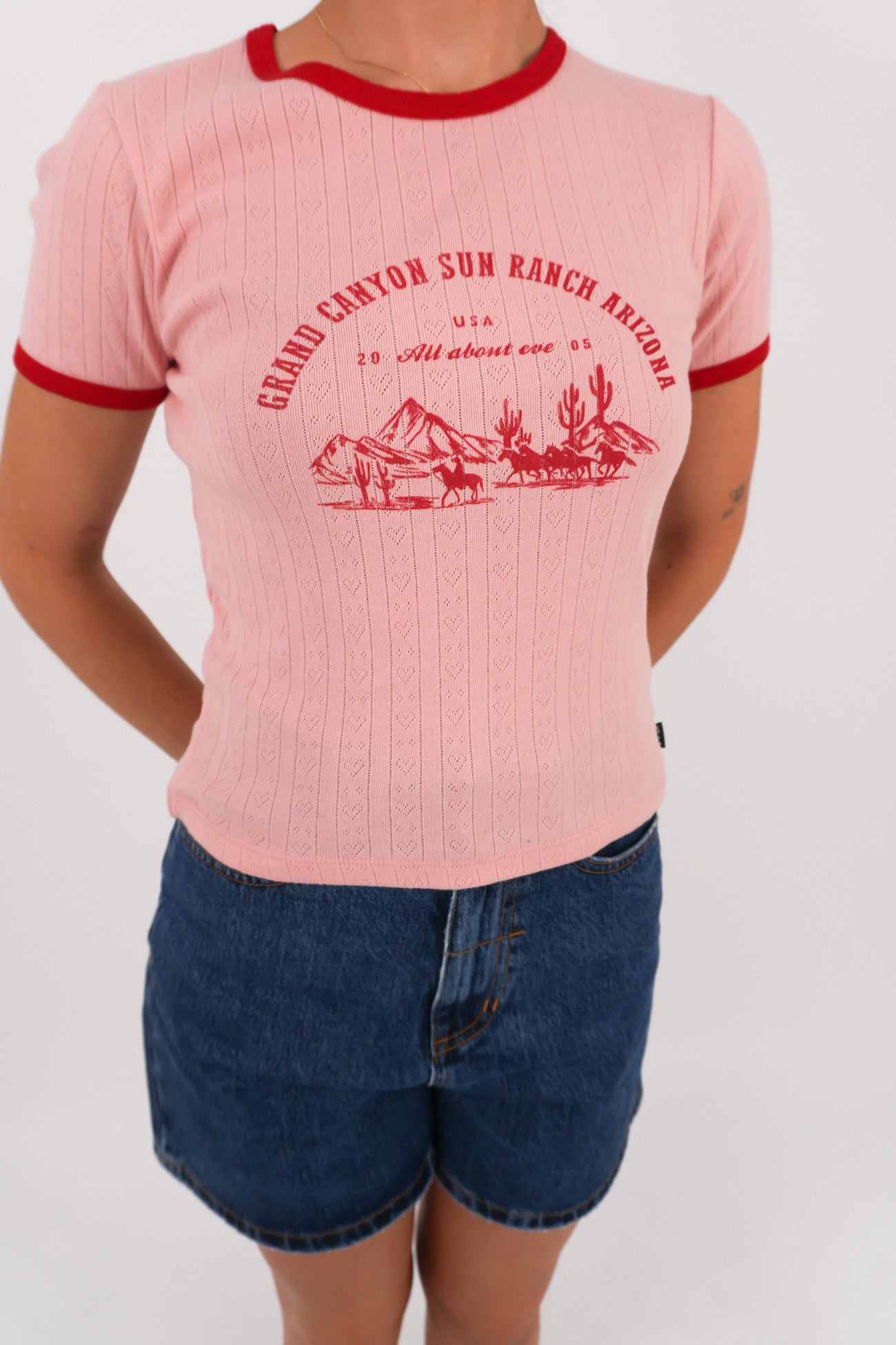 Canyon Sun Baby Tee Light Pink