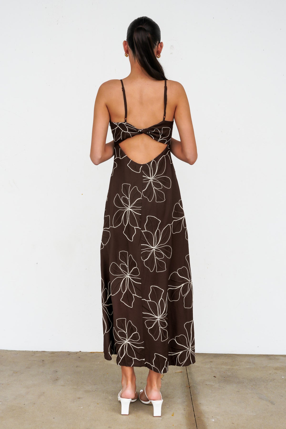 Carlie Midi Dress Chocolate