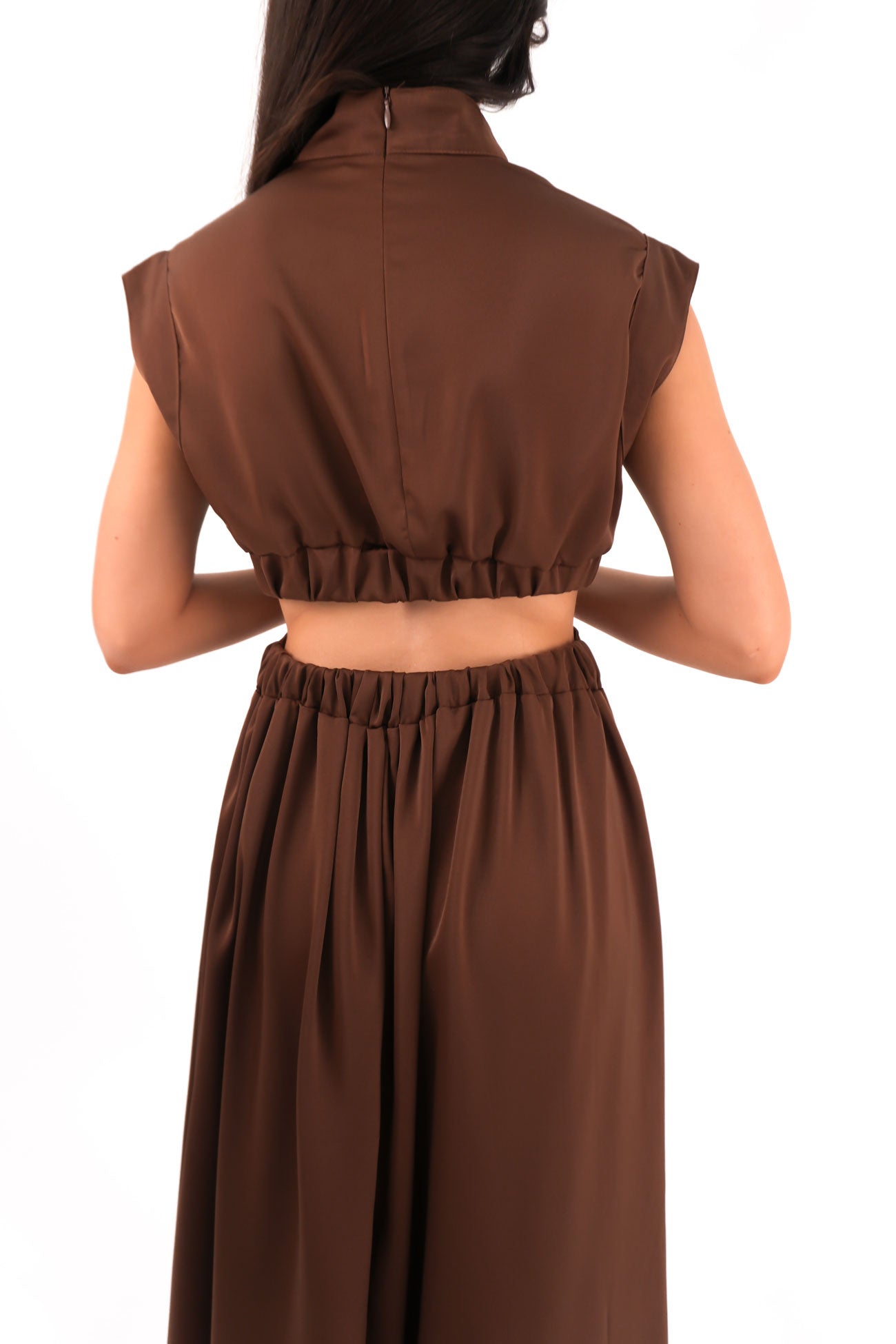 Carmen Maxi Dress Chocolate
