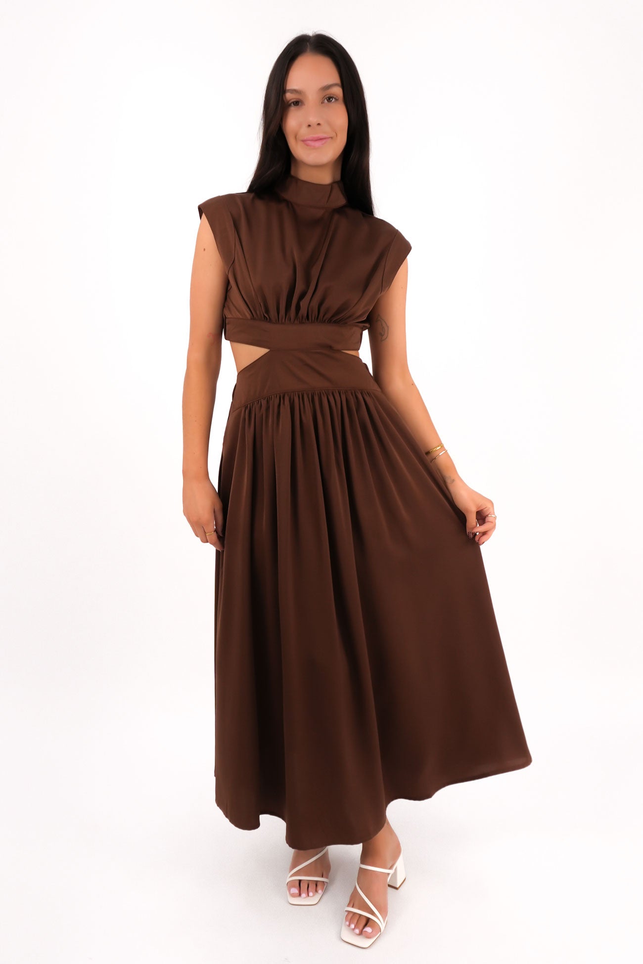 Carmen Maxi Dress Chocolate