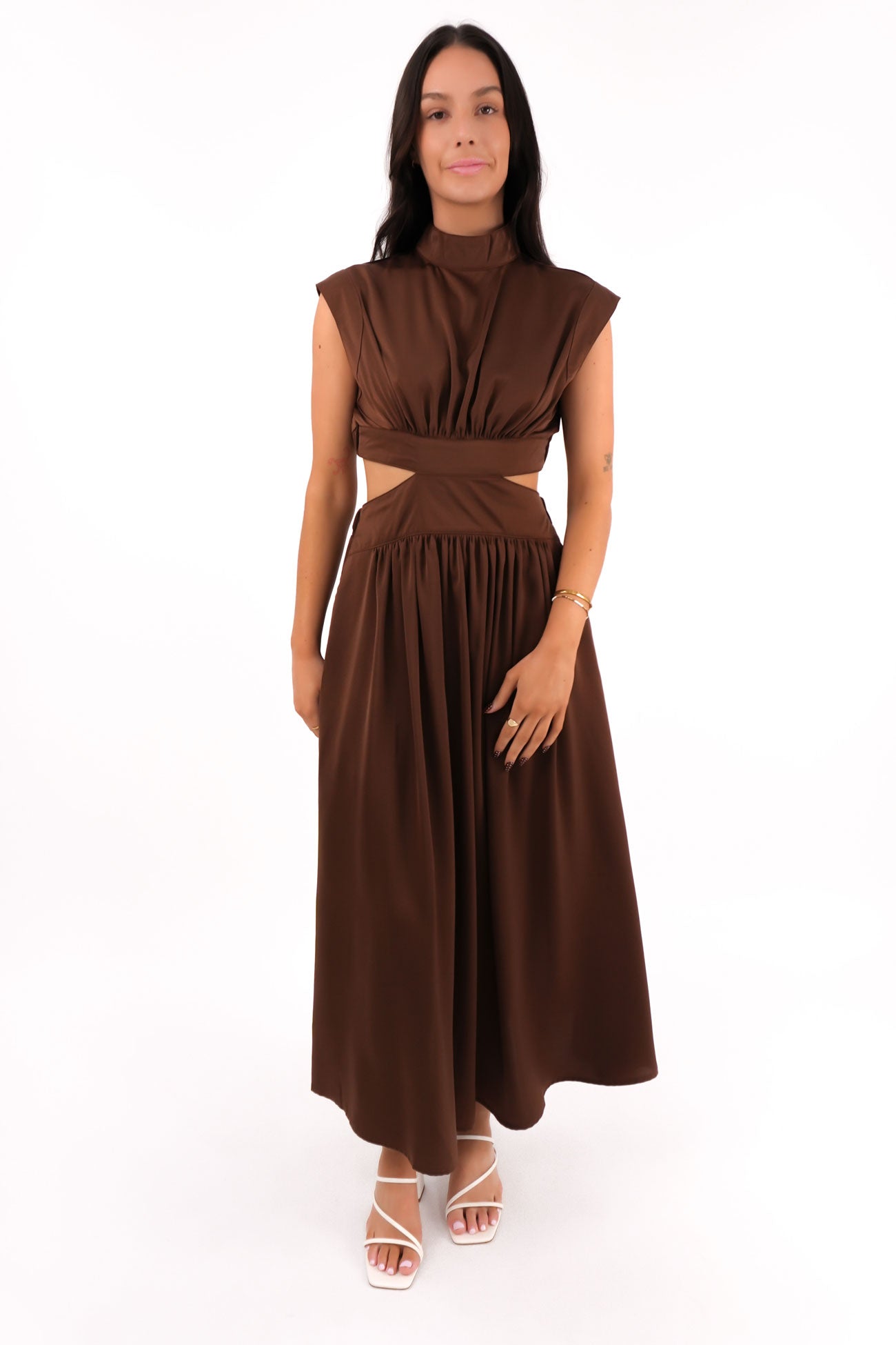 Carmen Maxi Dress Chocolate