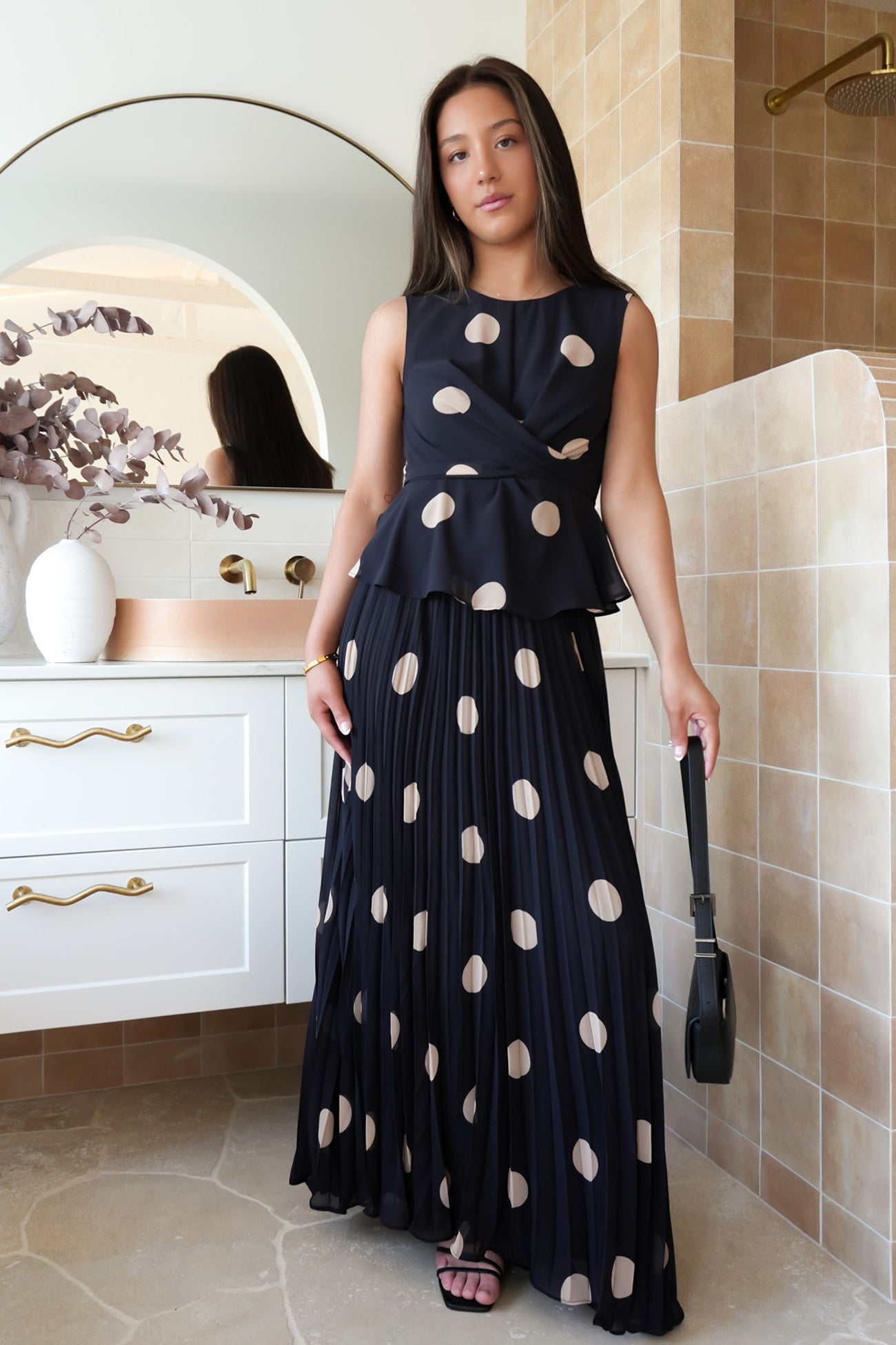 Carter Set Black Polka Dot