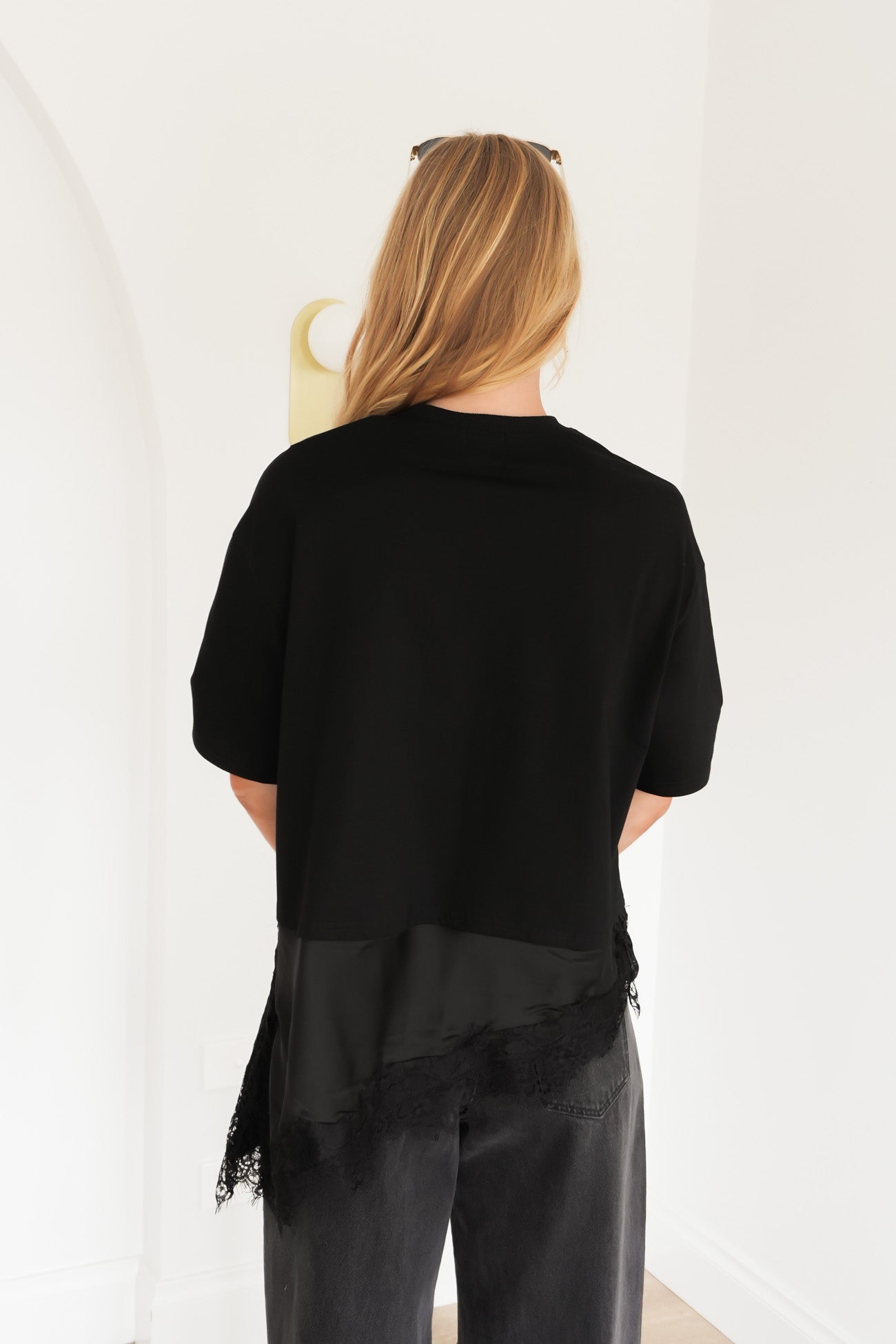 Cassidy Lace Tee Black