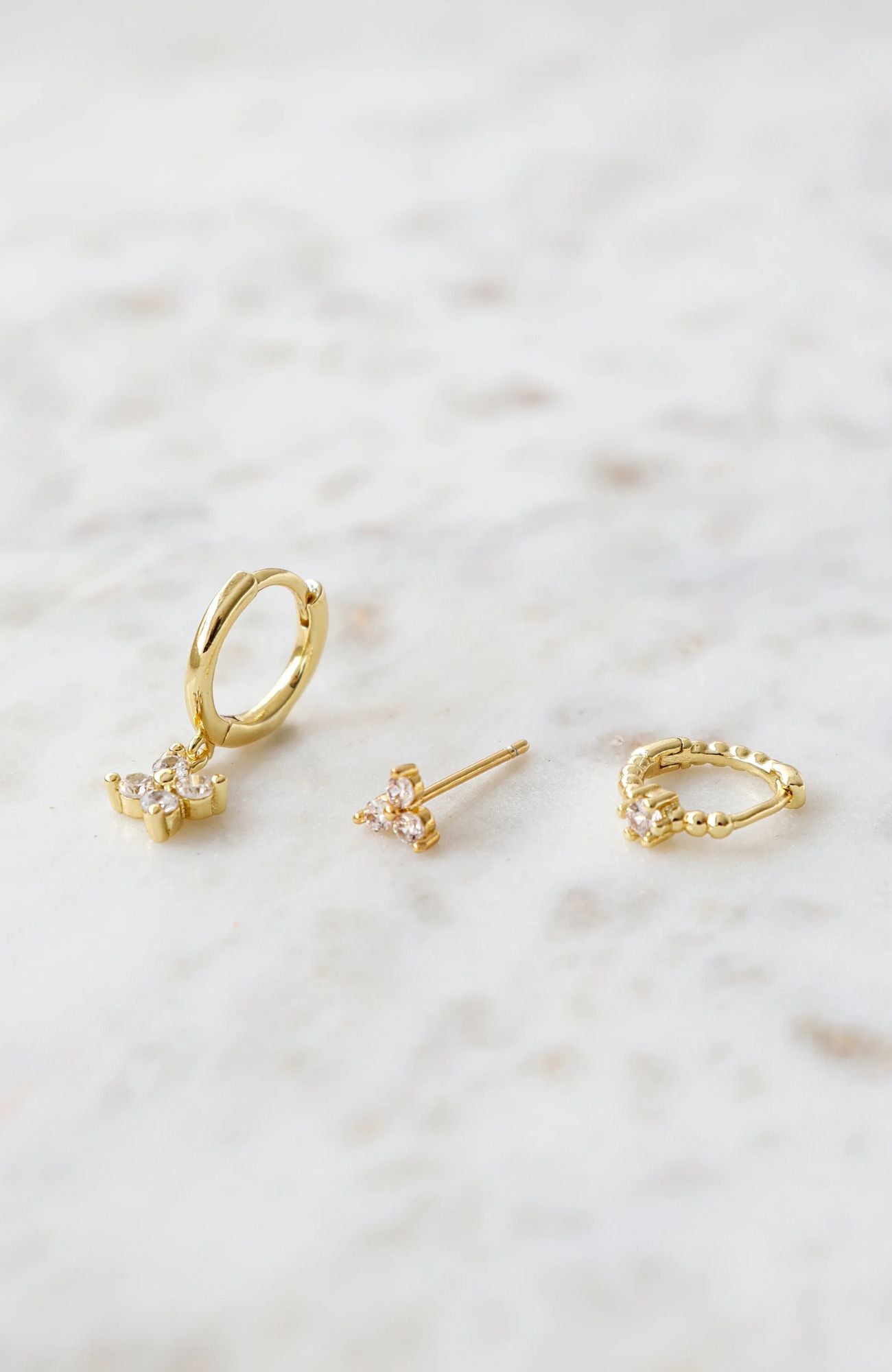 Celin Earrings 3 Pack Gold