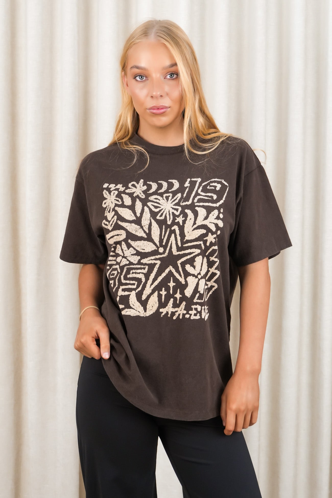 Centered Relaxed Tee Brown