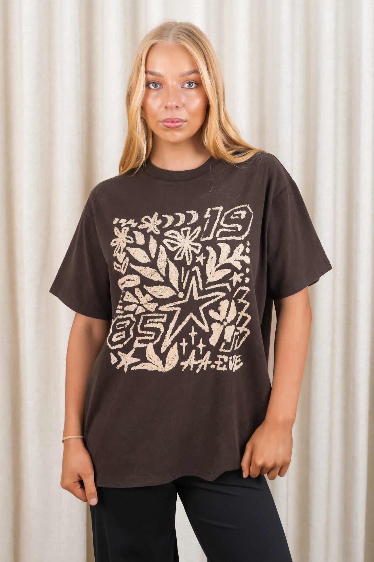 Centered Relaxed Tee Brown