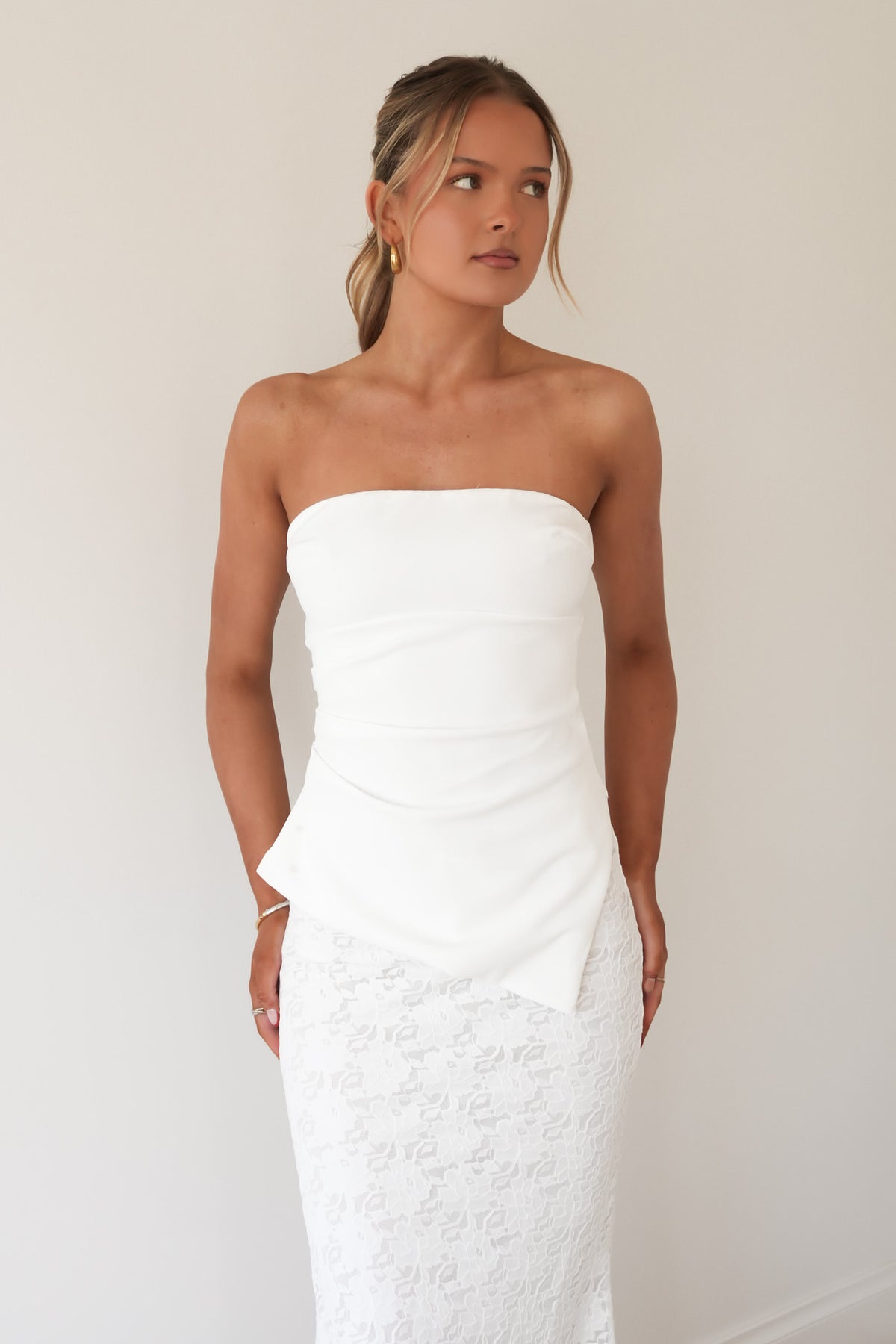 Charli Lace Set White