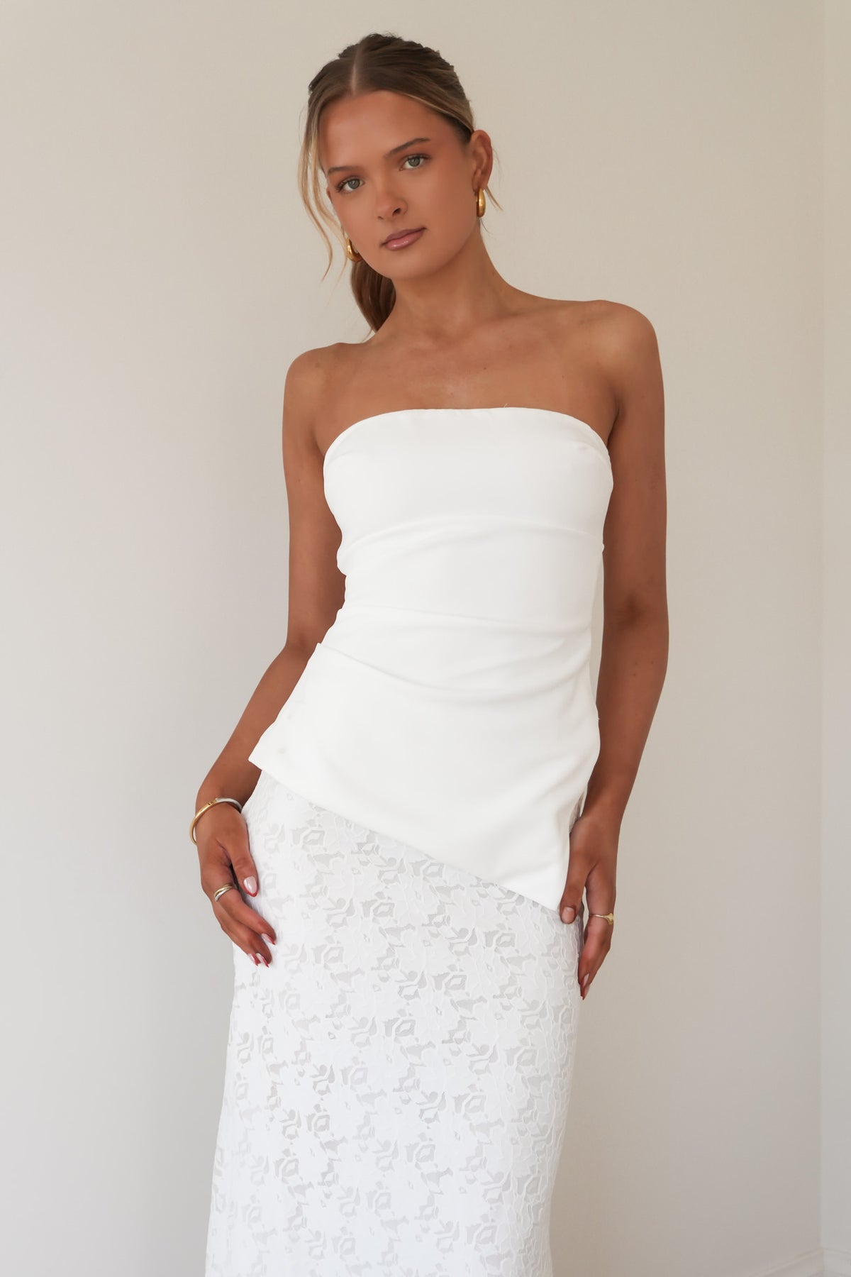 Charli Lace Set White