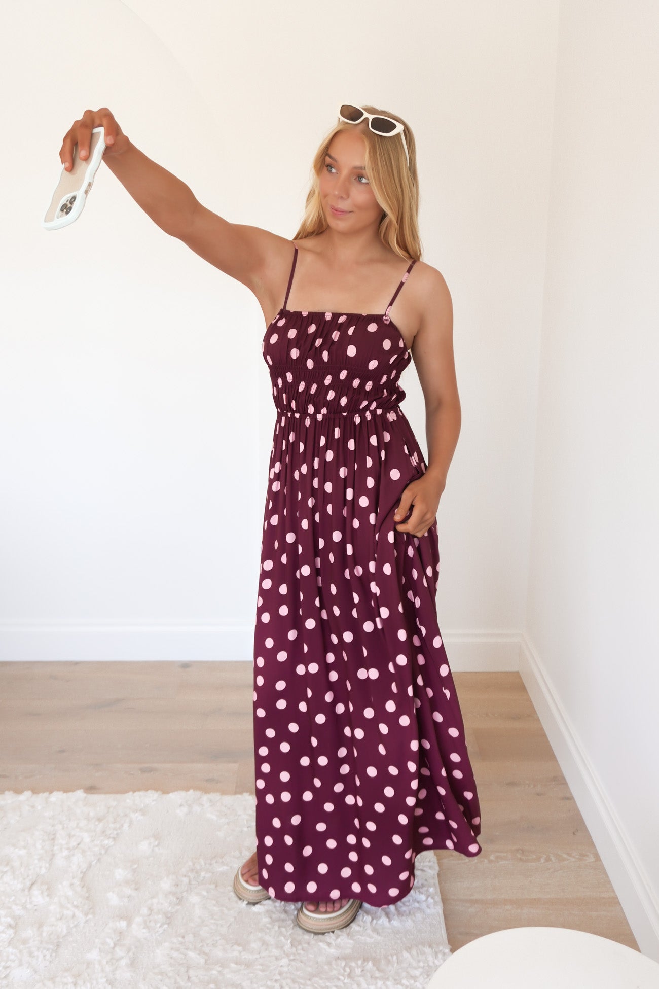 Clarissa Midi Dress Merlo Polka Dot