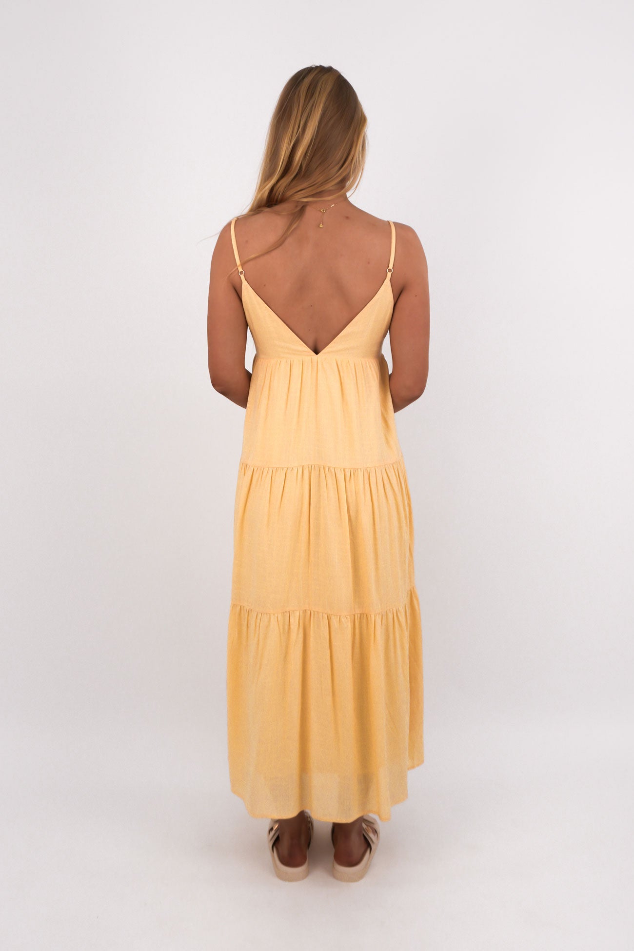 Classic Tiered Midi Dress Butter