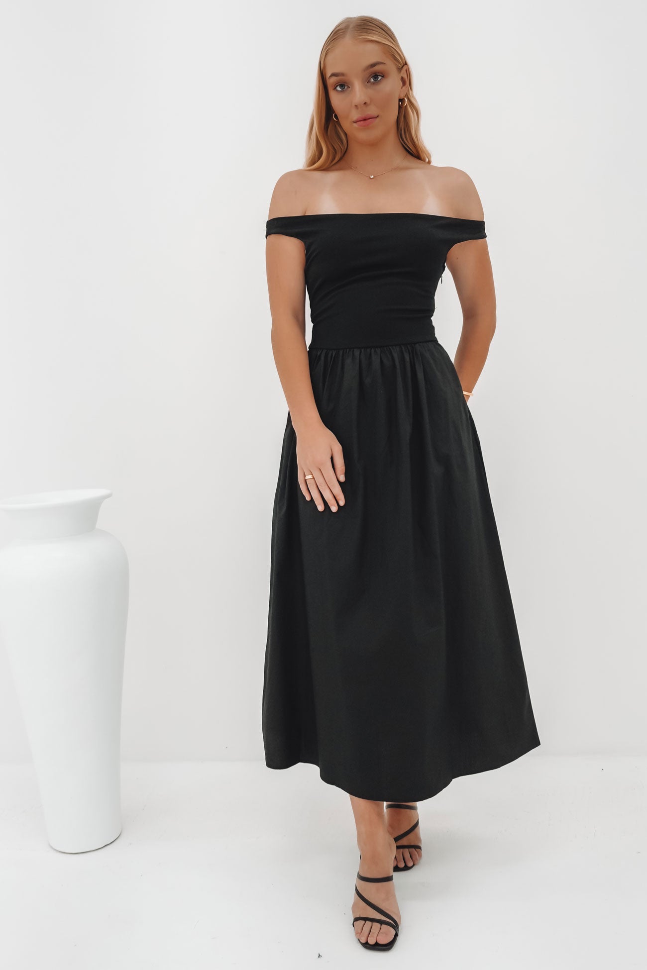 PCCLAIR Midi Dress - Black