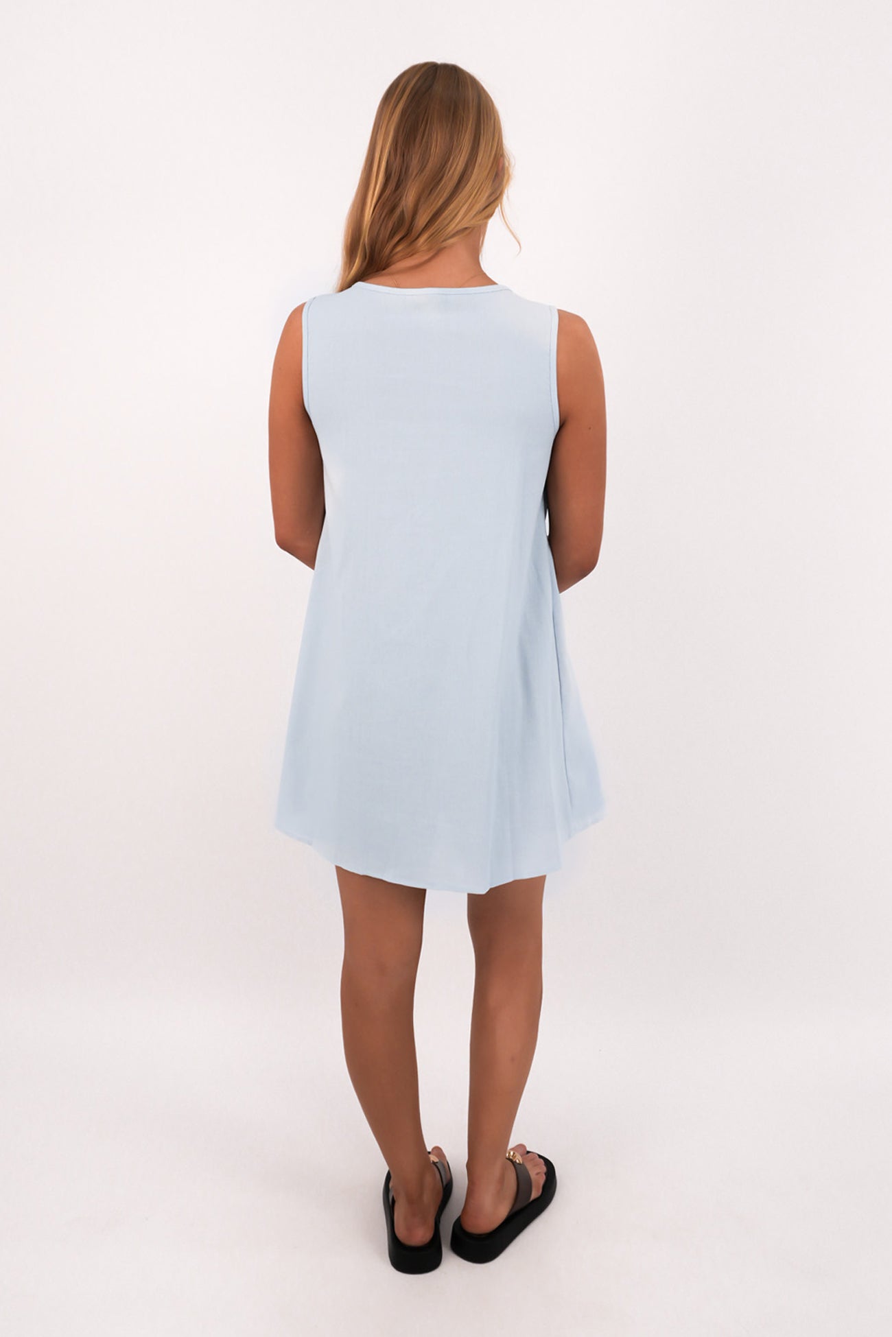 Clydette Mini Dress Soft Blue