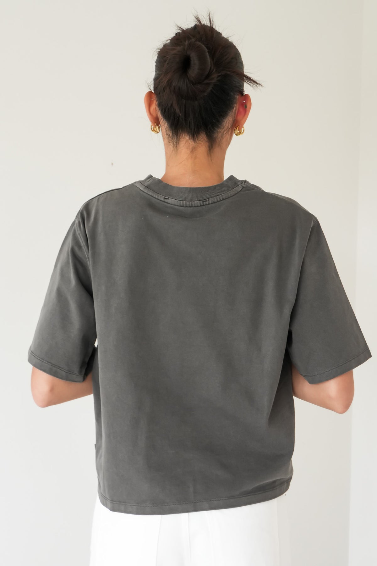 Coast Boxy Tee Charcoal