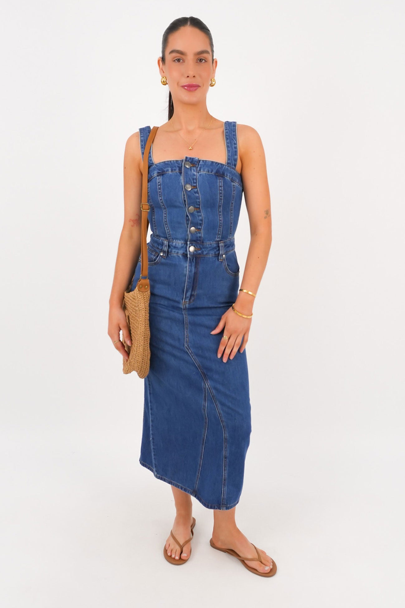 Coco Midi Dress Heritage Blue