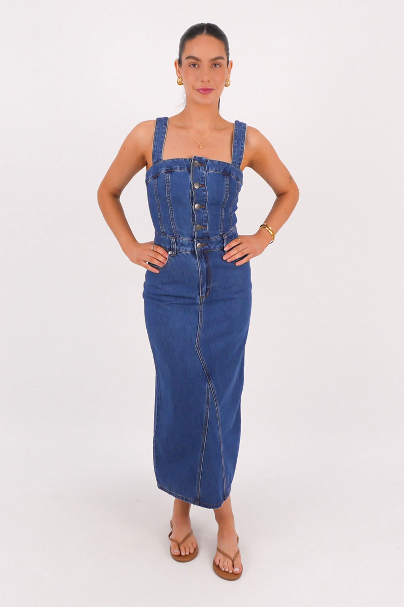 Coco Midi Dress Heritage Blue