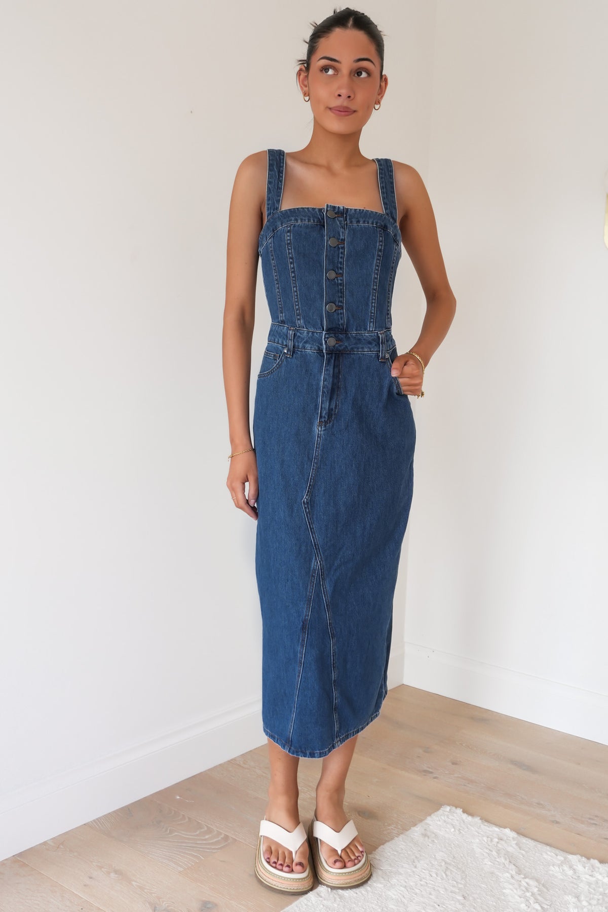 Coco Midi Dress Heritage Blue