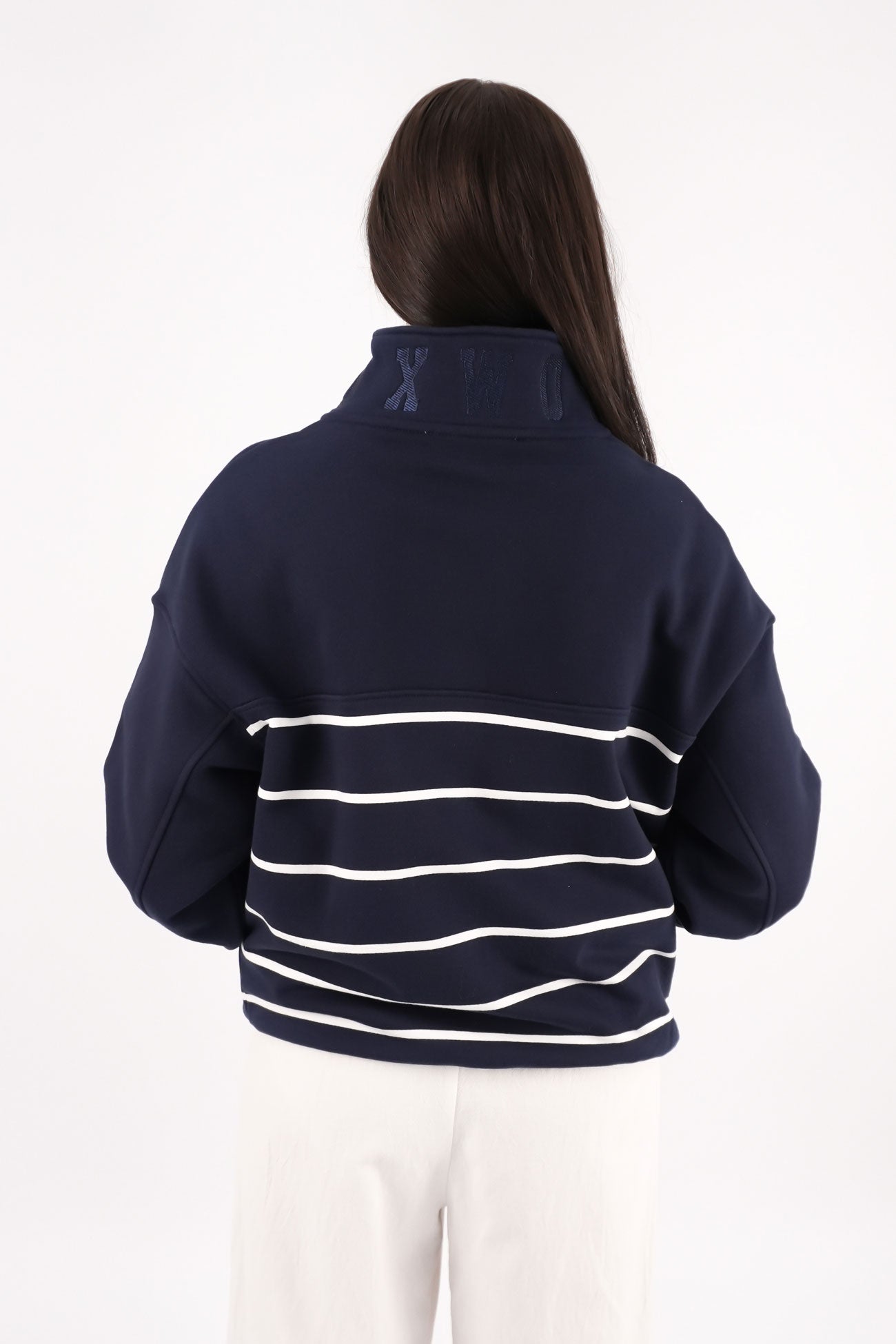 College Zip Crew Navy