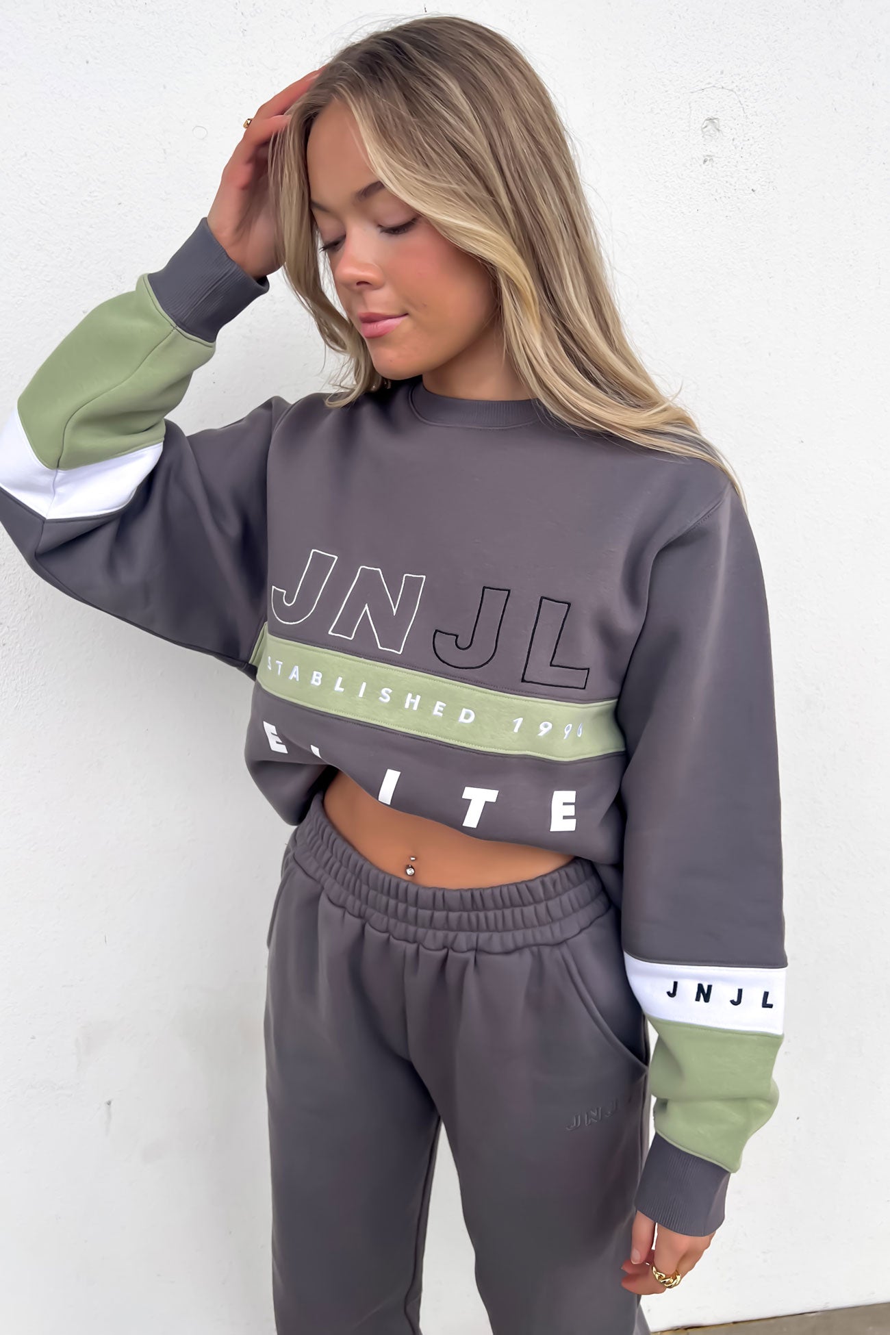 Colton Panelled Sport Crew Green